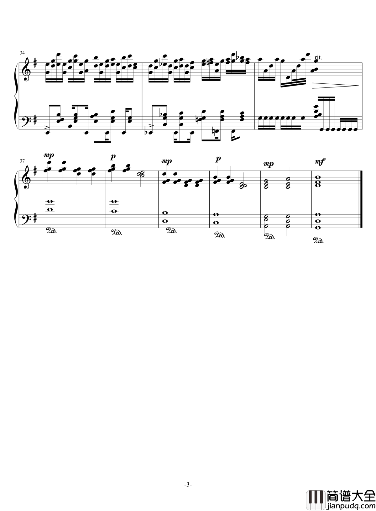 他也许爱他钢琴谱_又名西好莱坞_Dr_Hope