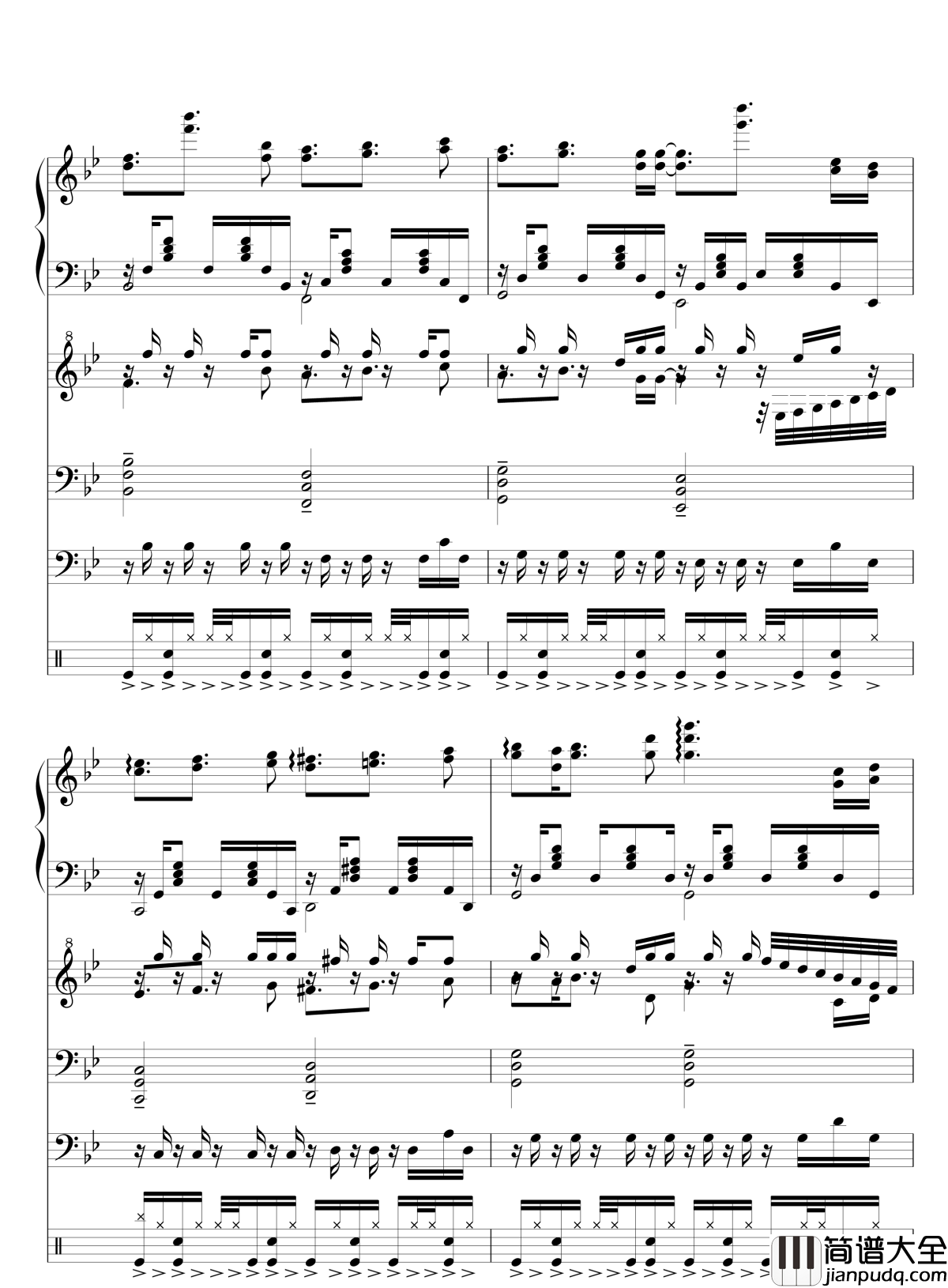 Quiet_Sky~繁春钢琴谱_lujianxiang555