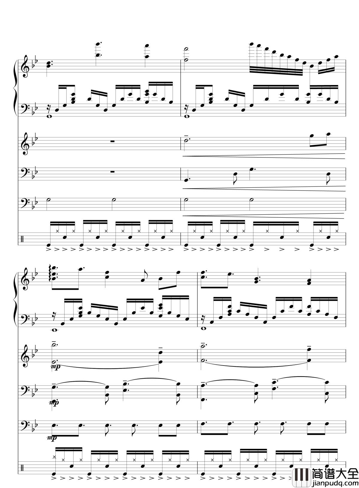 Quiet_Sky~繁春钢琴谱_lujianxiang555