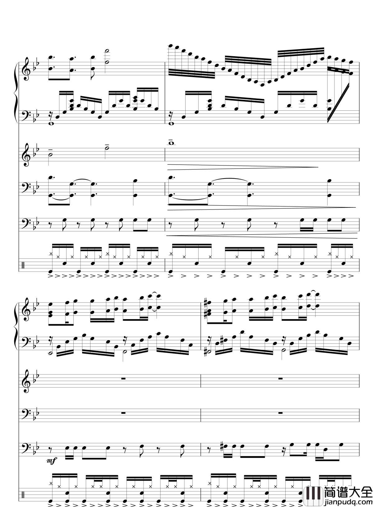 Quiet_Sky~繁春钢琴谱_lujianxiang555