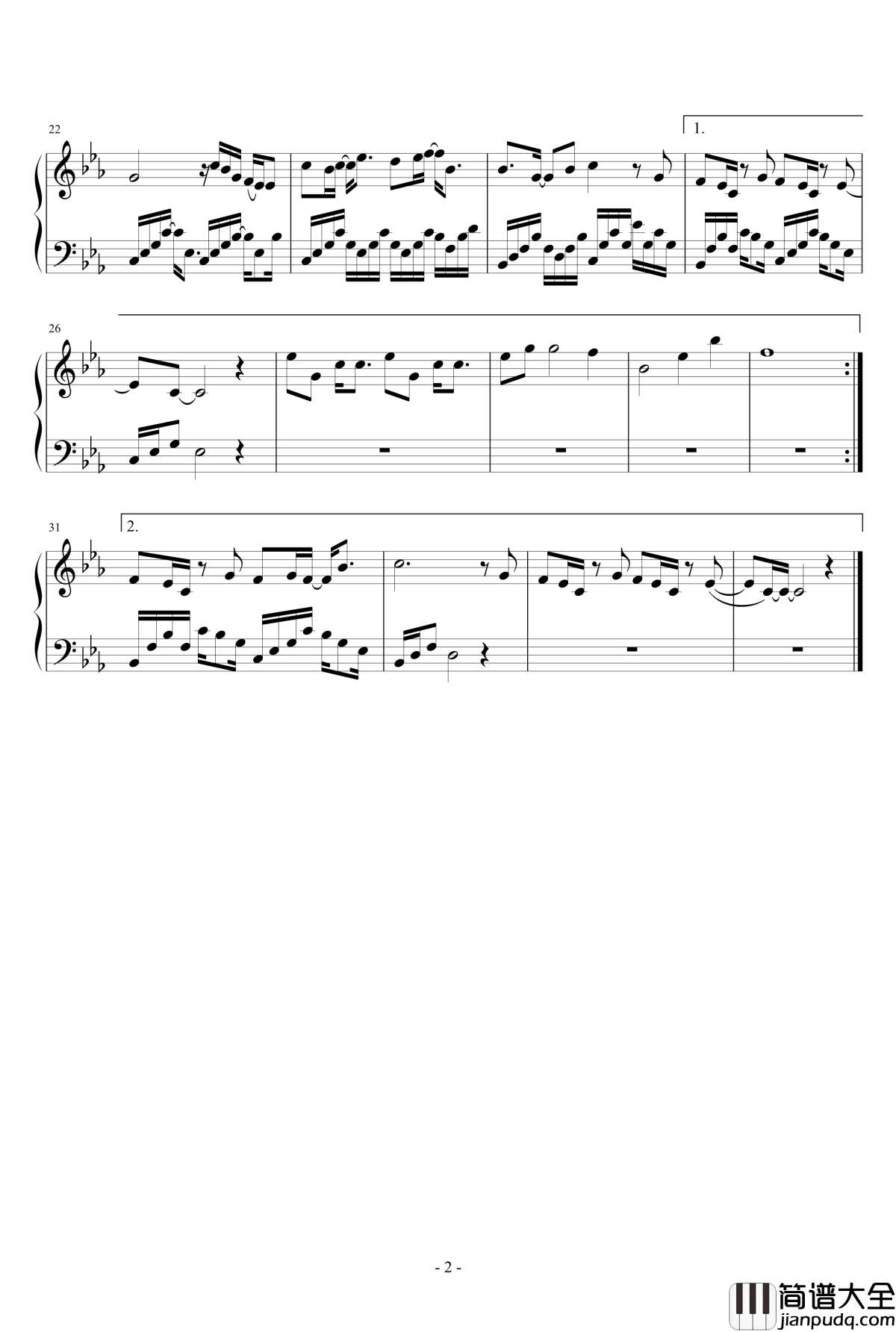 东流钢琴谱_狐妖小红娘ED