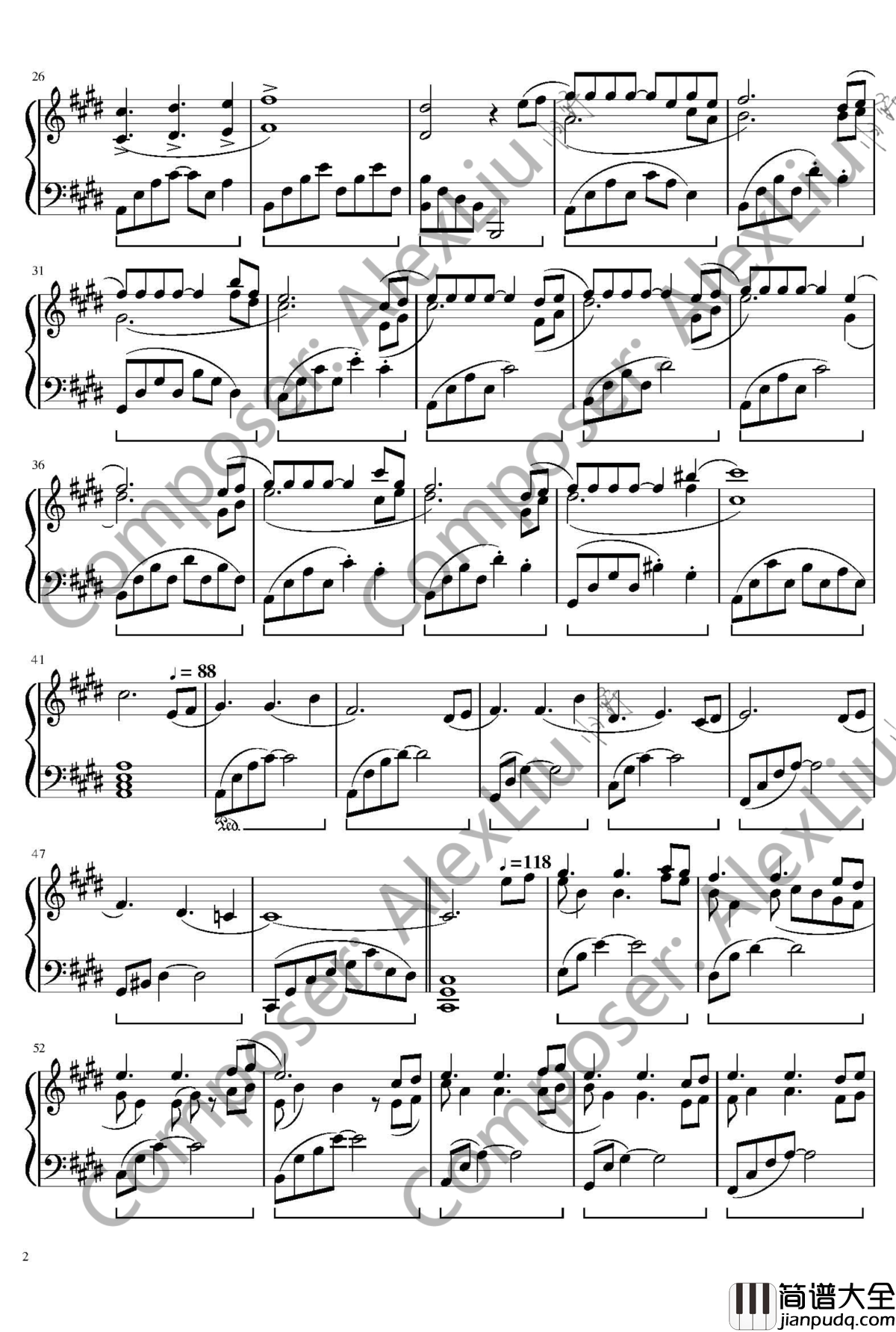 记忆中的花园钢琴谱_leoliu19880423