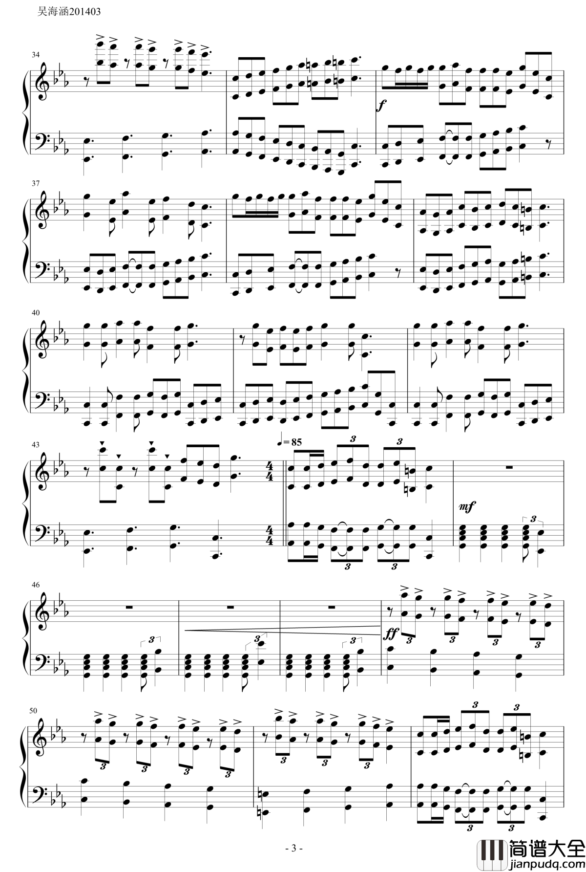 午夜小步舞曲钢琴谱_Midnight_Menuette_马克西姆maksim&amp;赫吉克_Tonci_Huljic