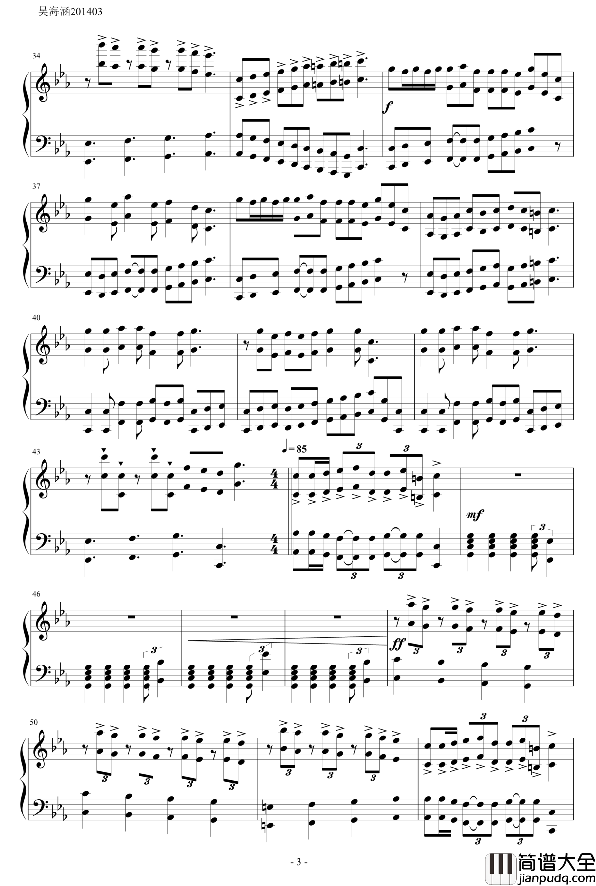 午夜小步舞曲钢琴谱_Midnight_Menuette_马克西姆maksim&amp;赫吉克_Tonci_Huljic_2