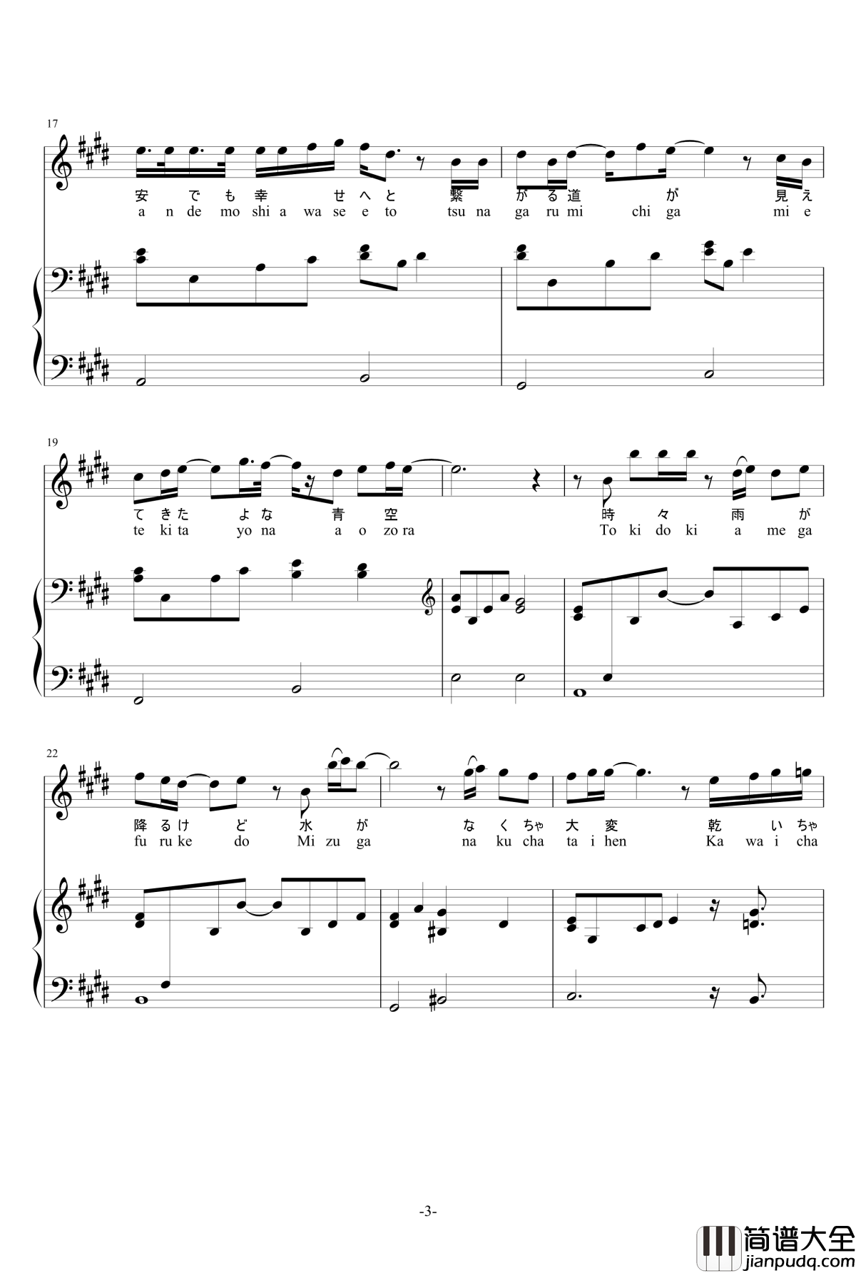 爱上你万岁_μ‘s缪斯钢琴谱_愛してるばんざーい！_西木野真姬钢琴弹唱版_Lovelive!