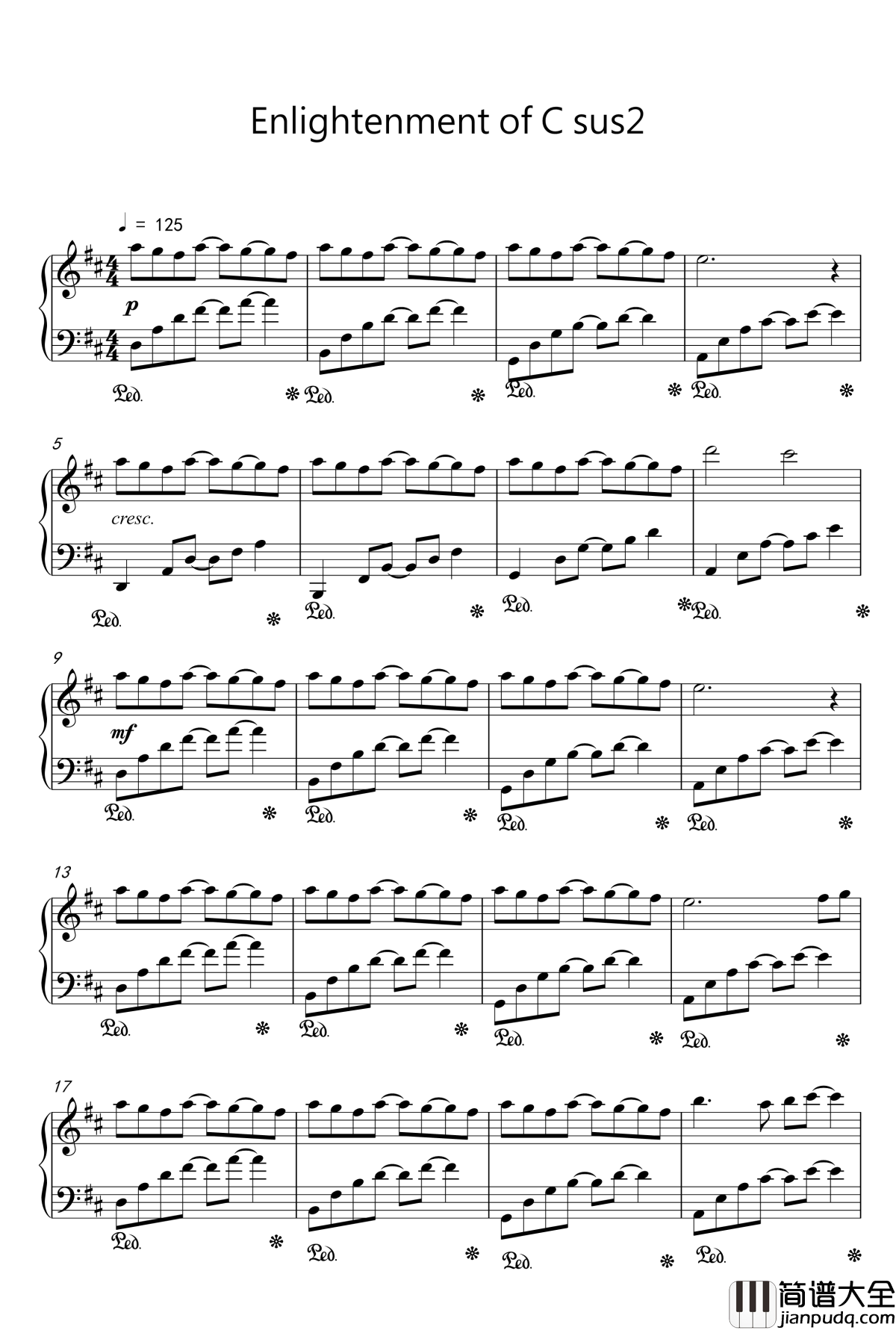 Csus2的启示钢琴谱_majordash
