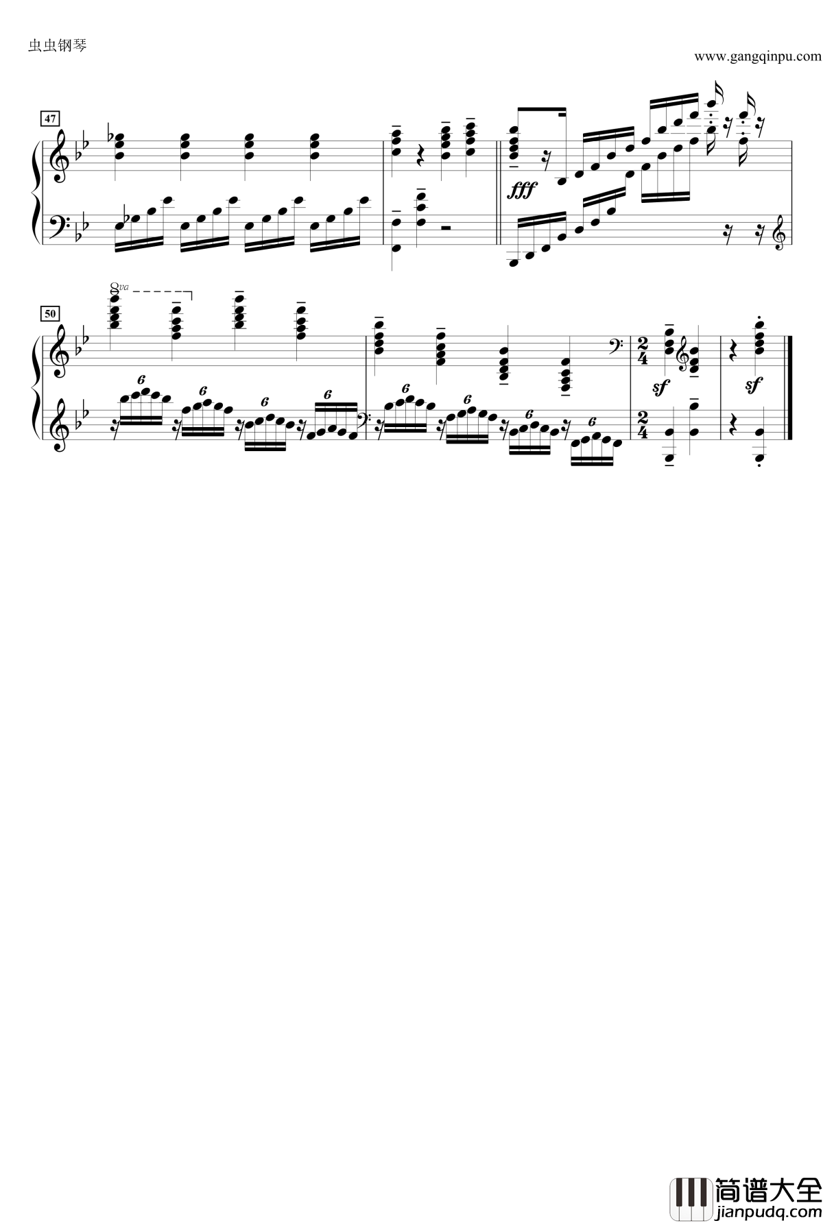 solo_Piano钢琴谱_黄金拼图_きらめきいろサマーレインボー~