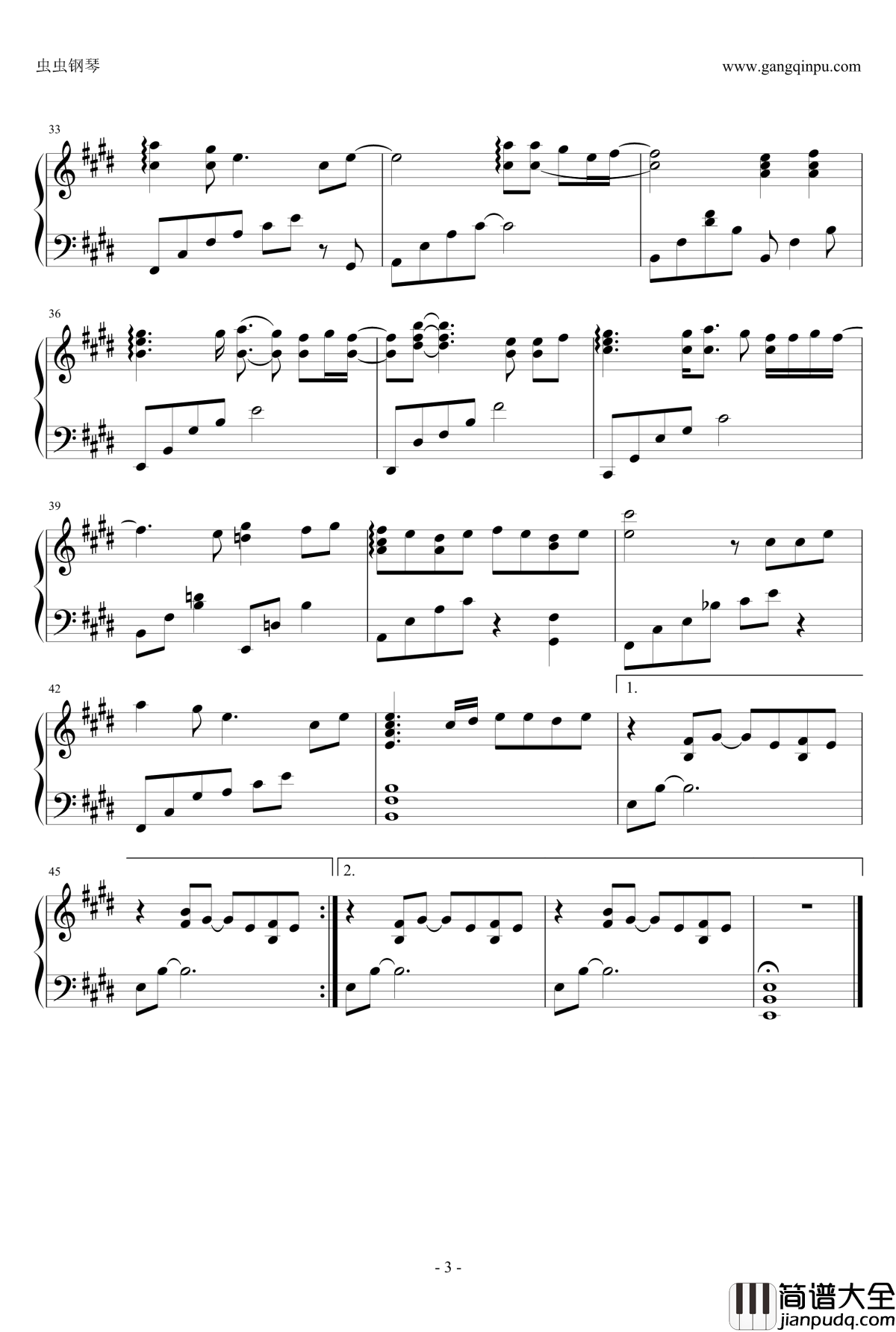 心はいつもあなたのそばに_钢琴谱_Piano_白色相簿