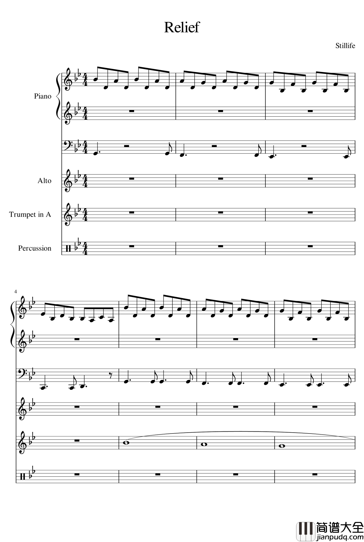 Relief钢琴谱_Stillife