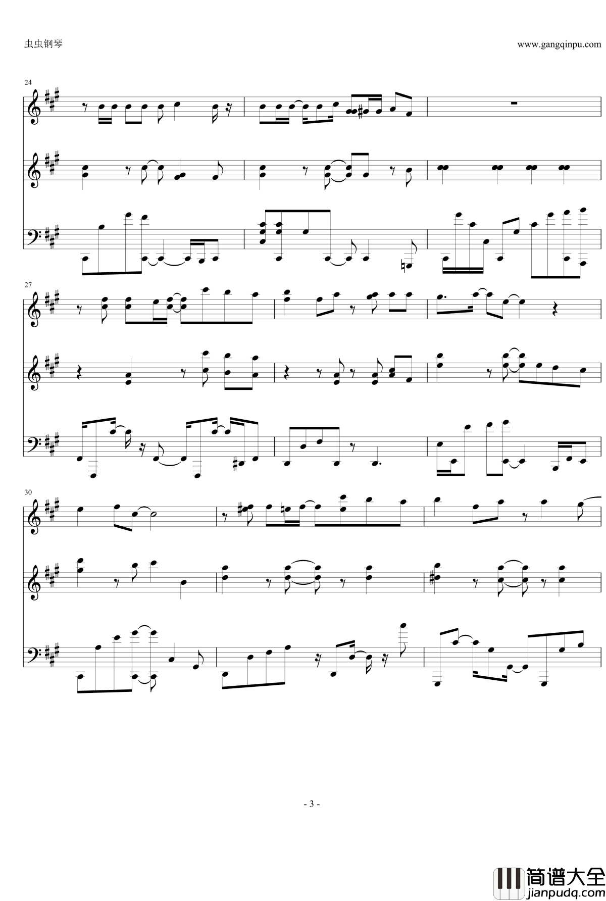 独角戏钢琴谱_夏婉安