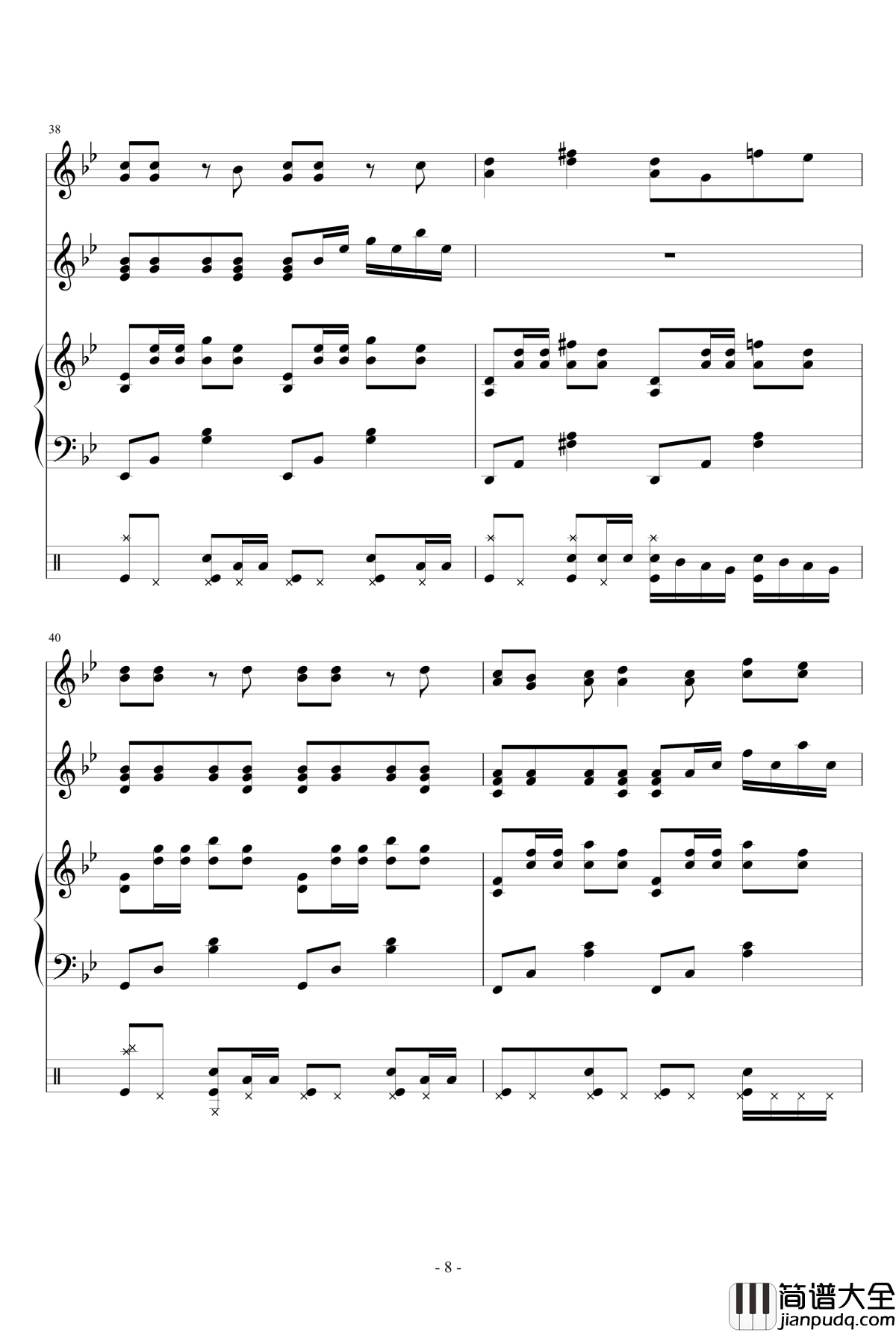 Wanderer钢琴谱_狂音§