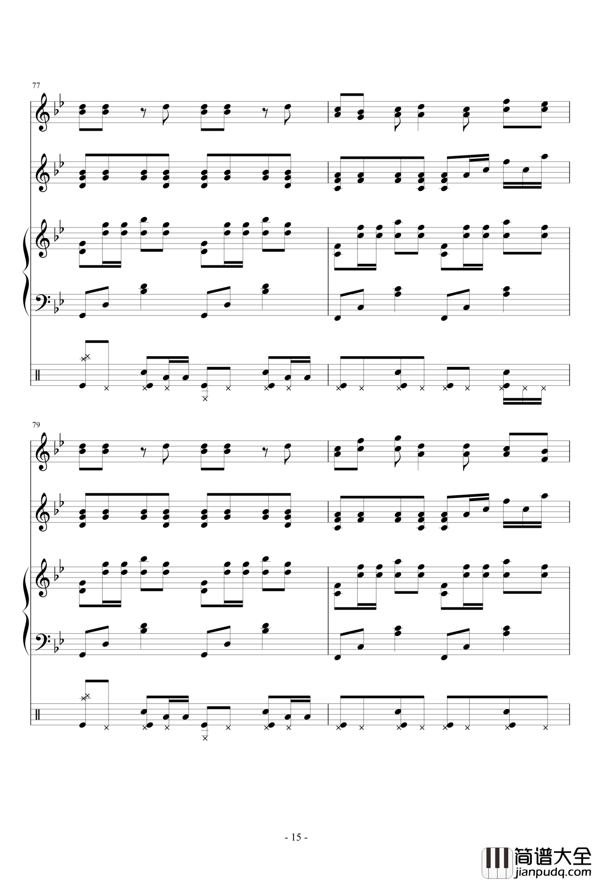 Wanderer钢琴谱_狂音§