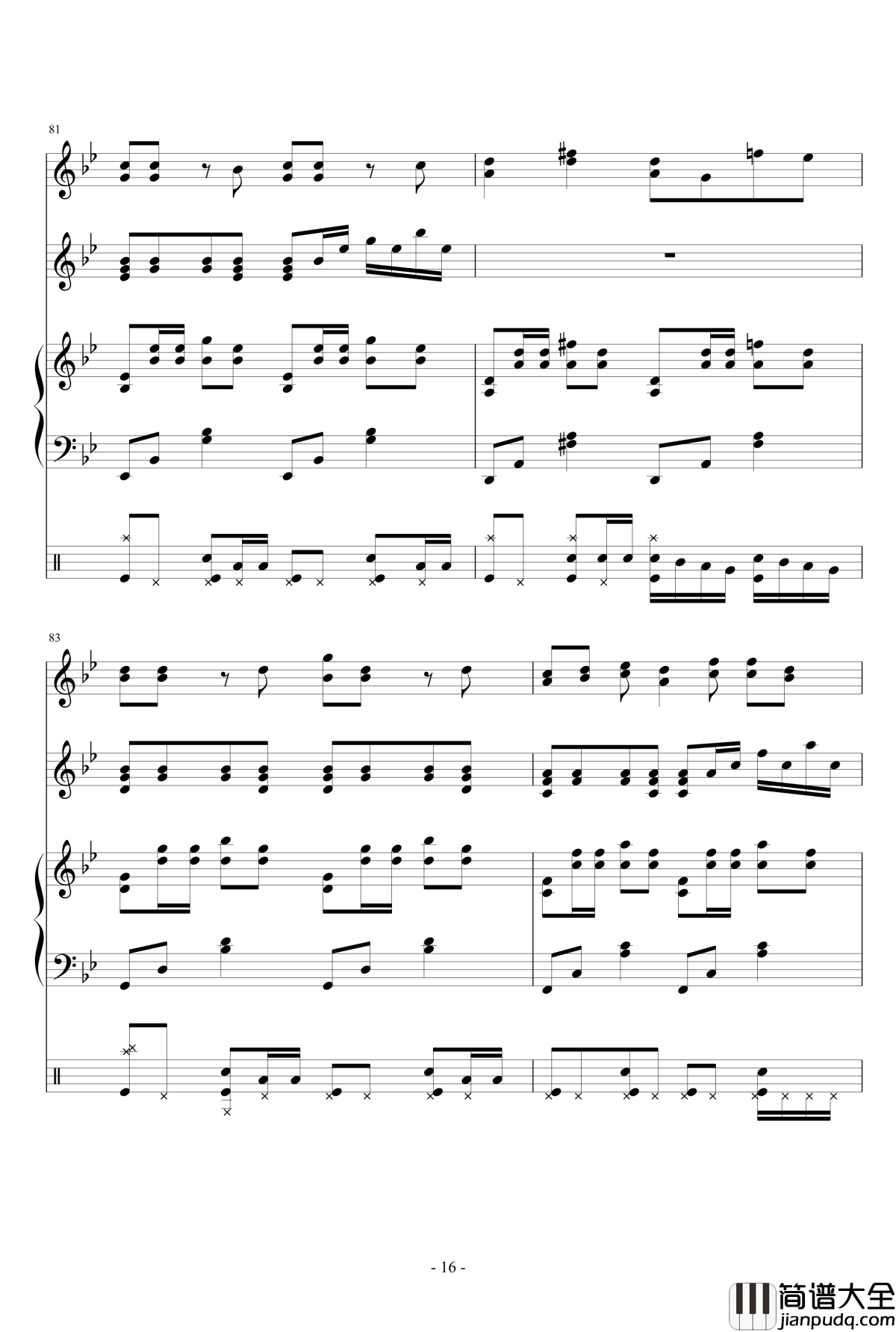 Wanderer钢琴谱_狂音§