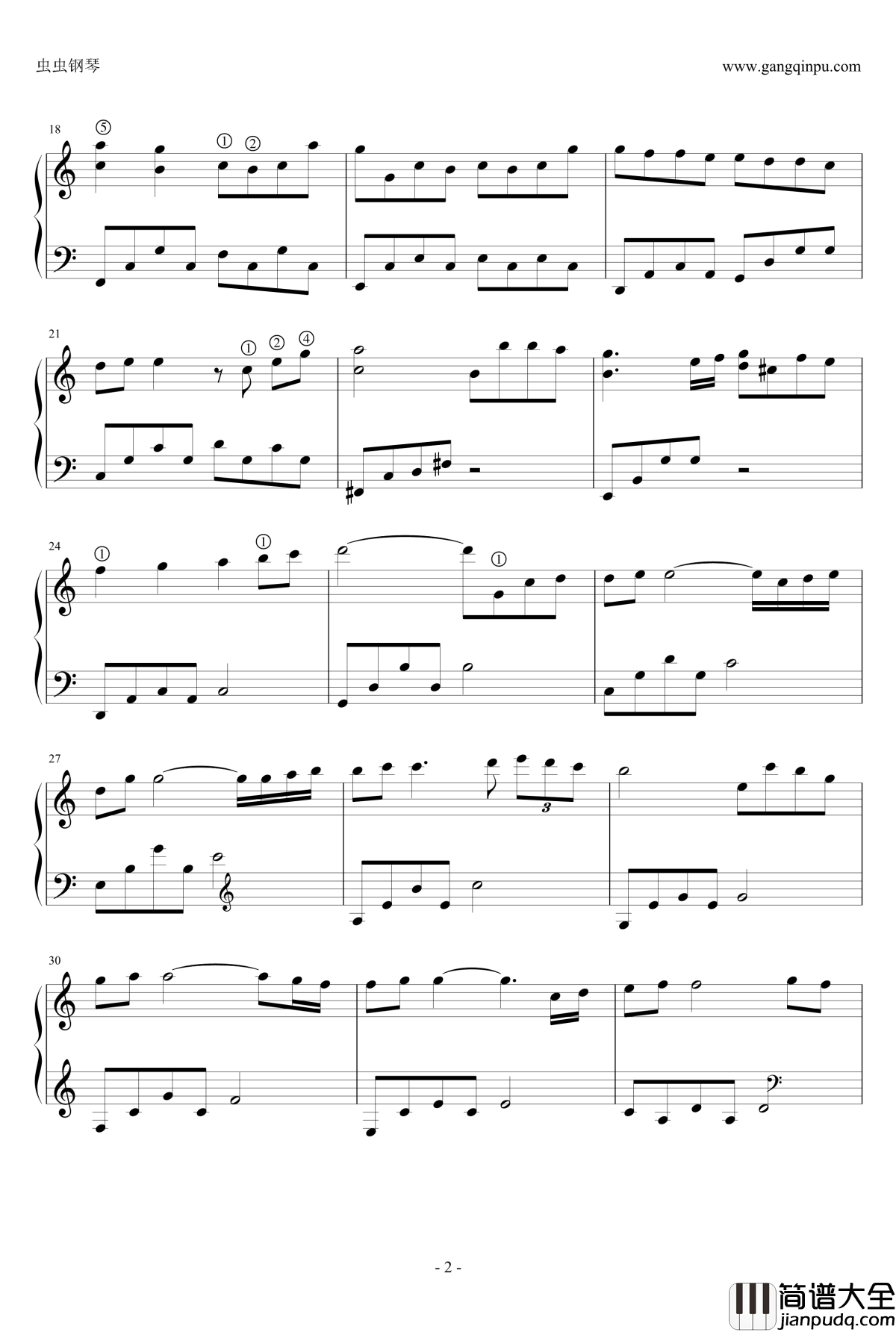 雨的印记钢琴谱_简易版_Yiruma