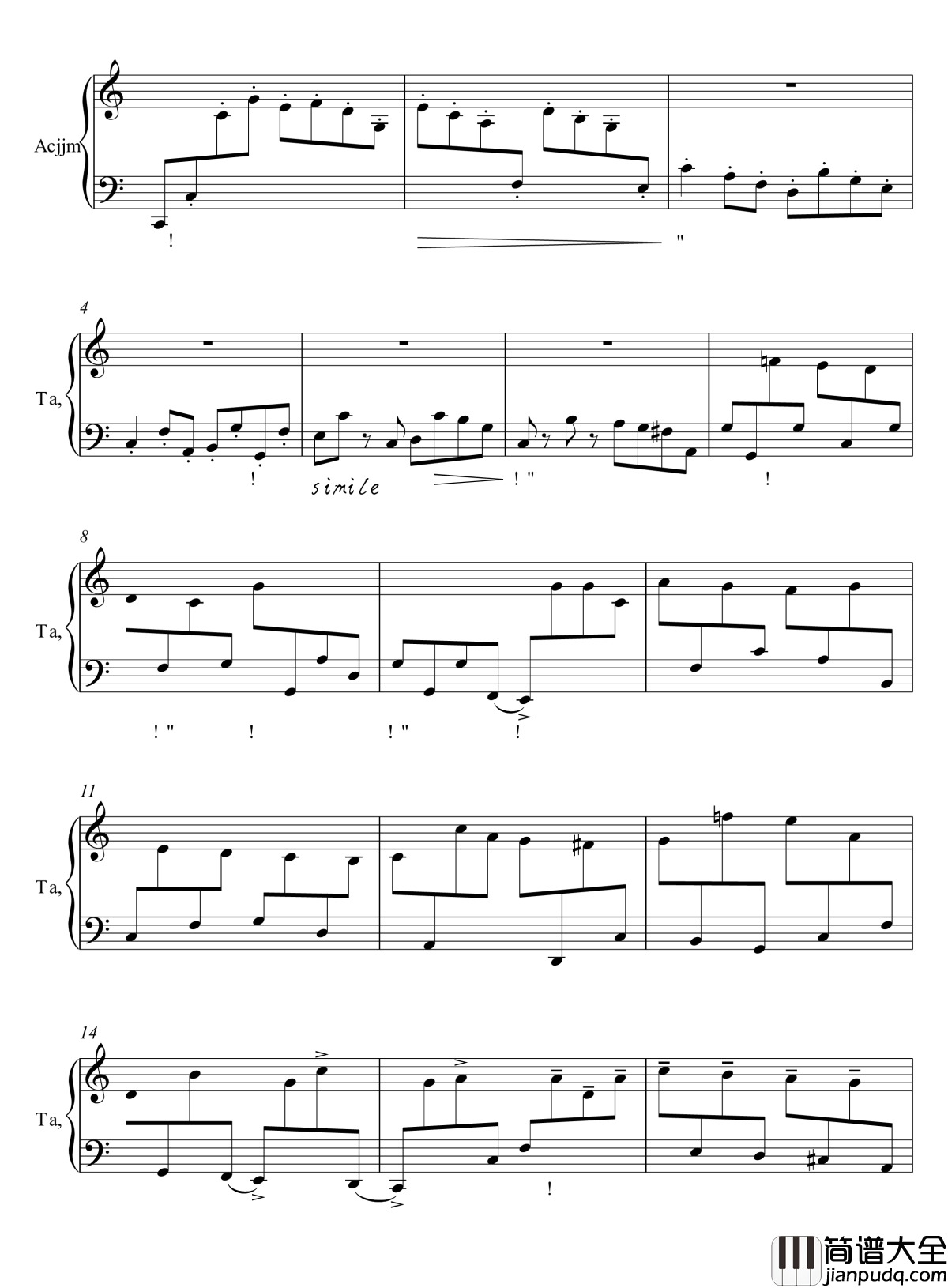 一夜凉风钢琴谱_双行谱版_流行追梦人