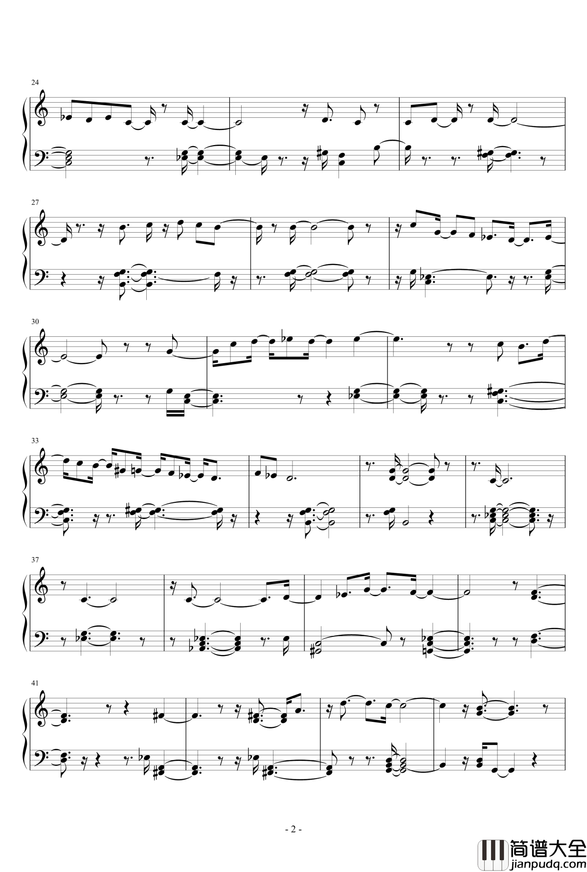 入夜·随笔钢琴谱_eggming