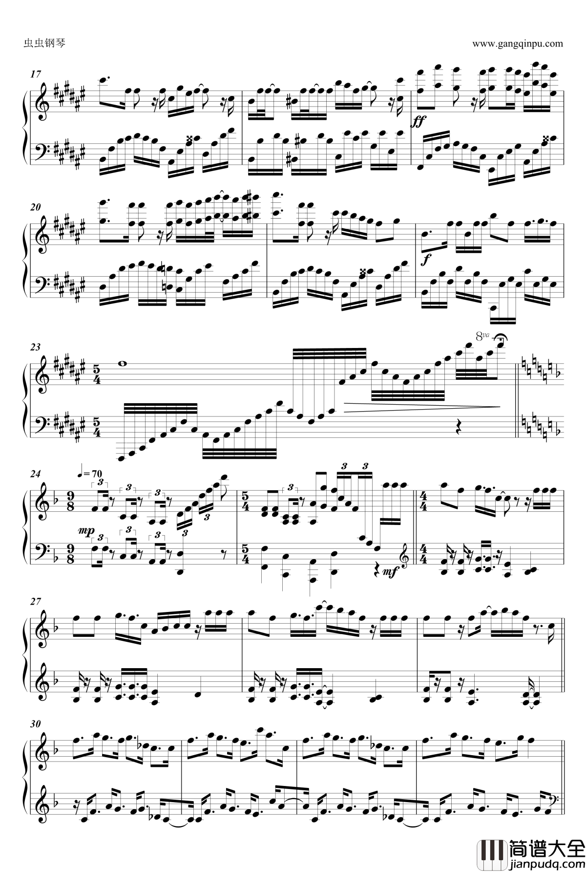 因为明天就可以了钢琴谱_[Anne_happy]ED_明日でいいから_Anne_happy