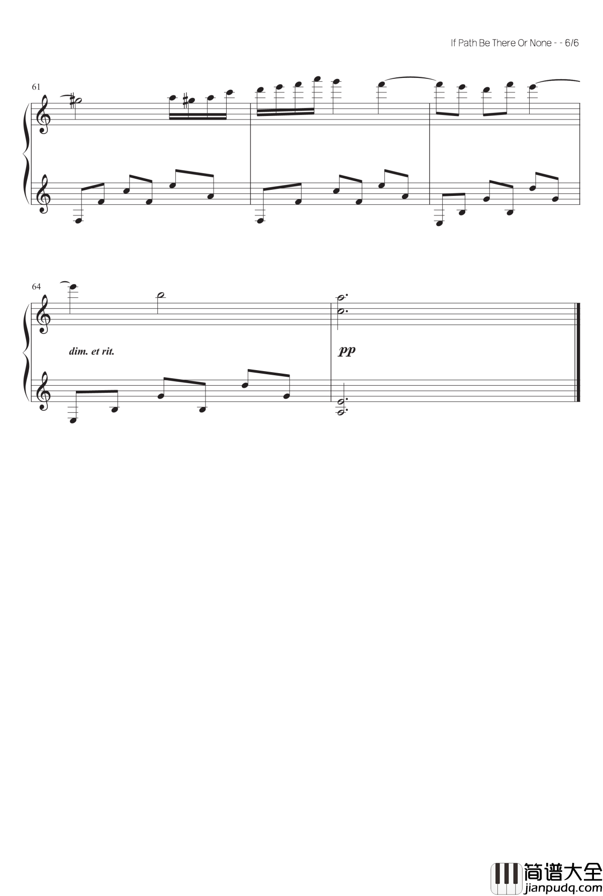 虚无之路钢琴谱_MrSHUM