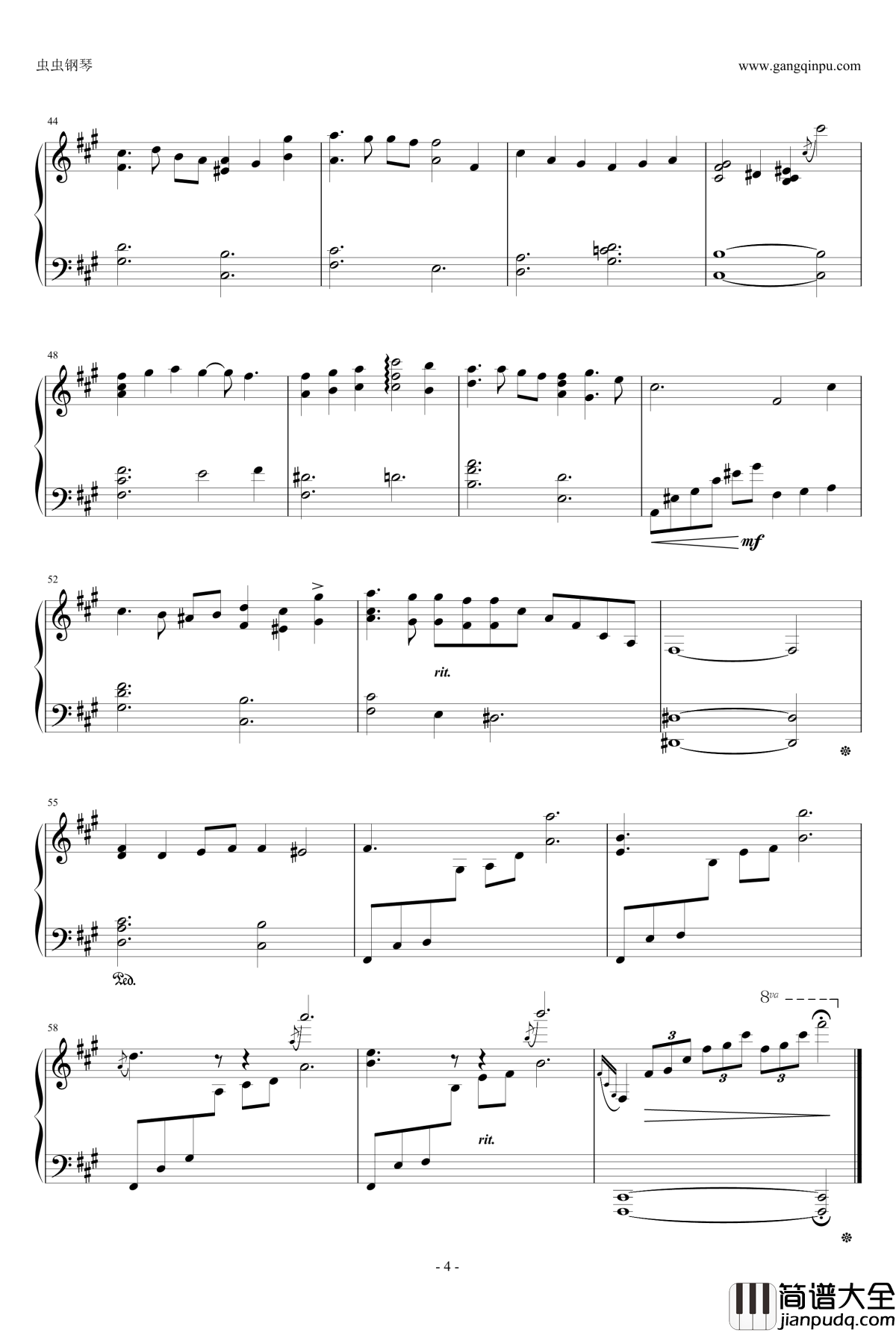 月あかり钢琴谱__渡辺雅二_魏琮霏