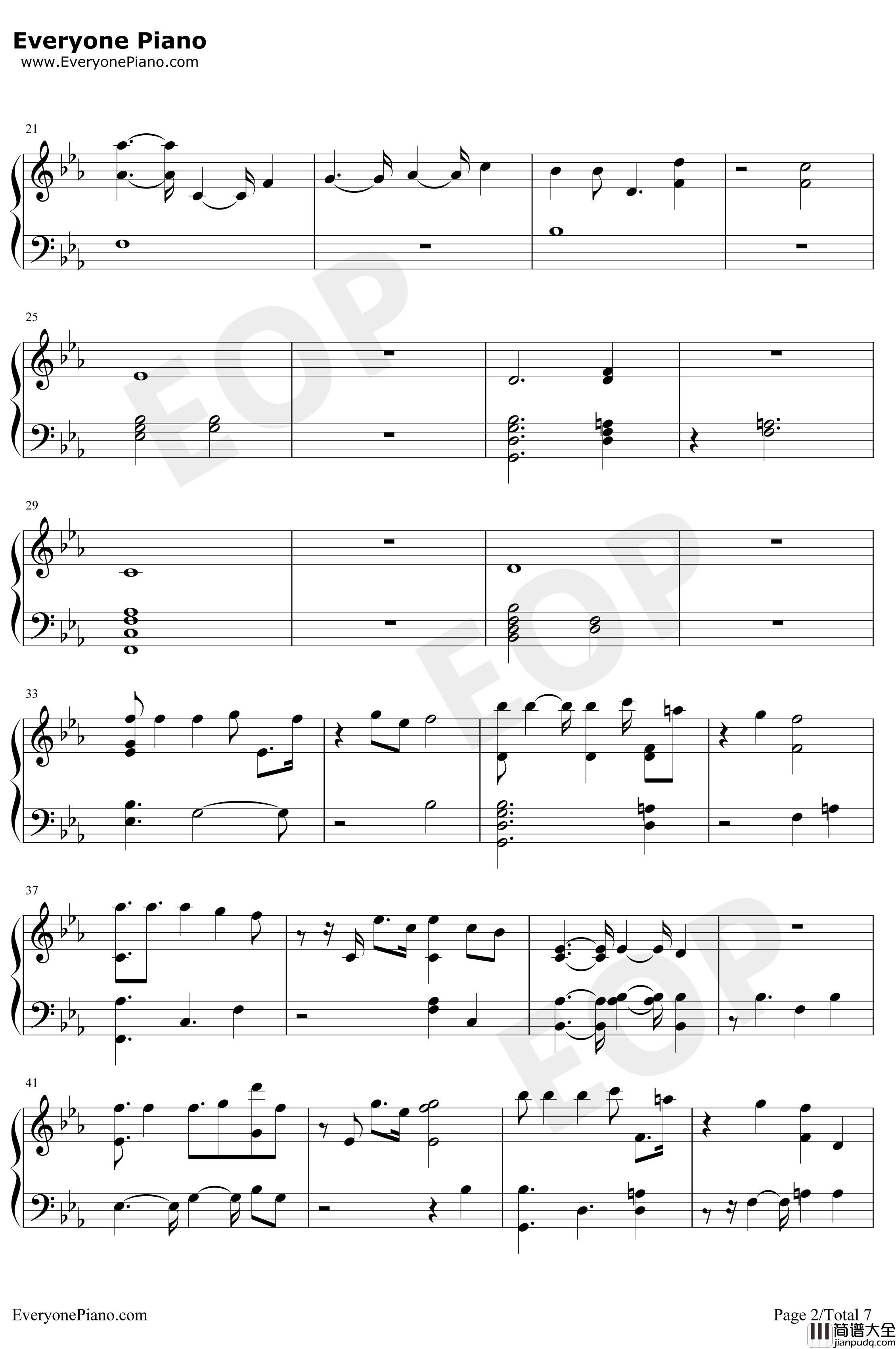 Undecided钢琴谱_ChrisBrown