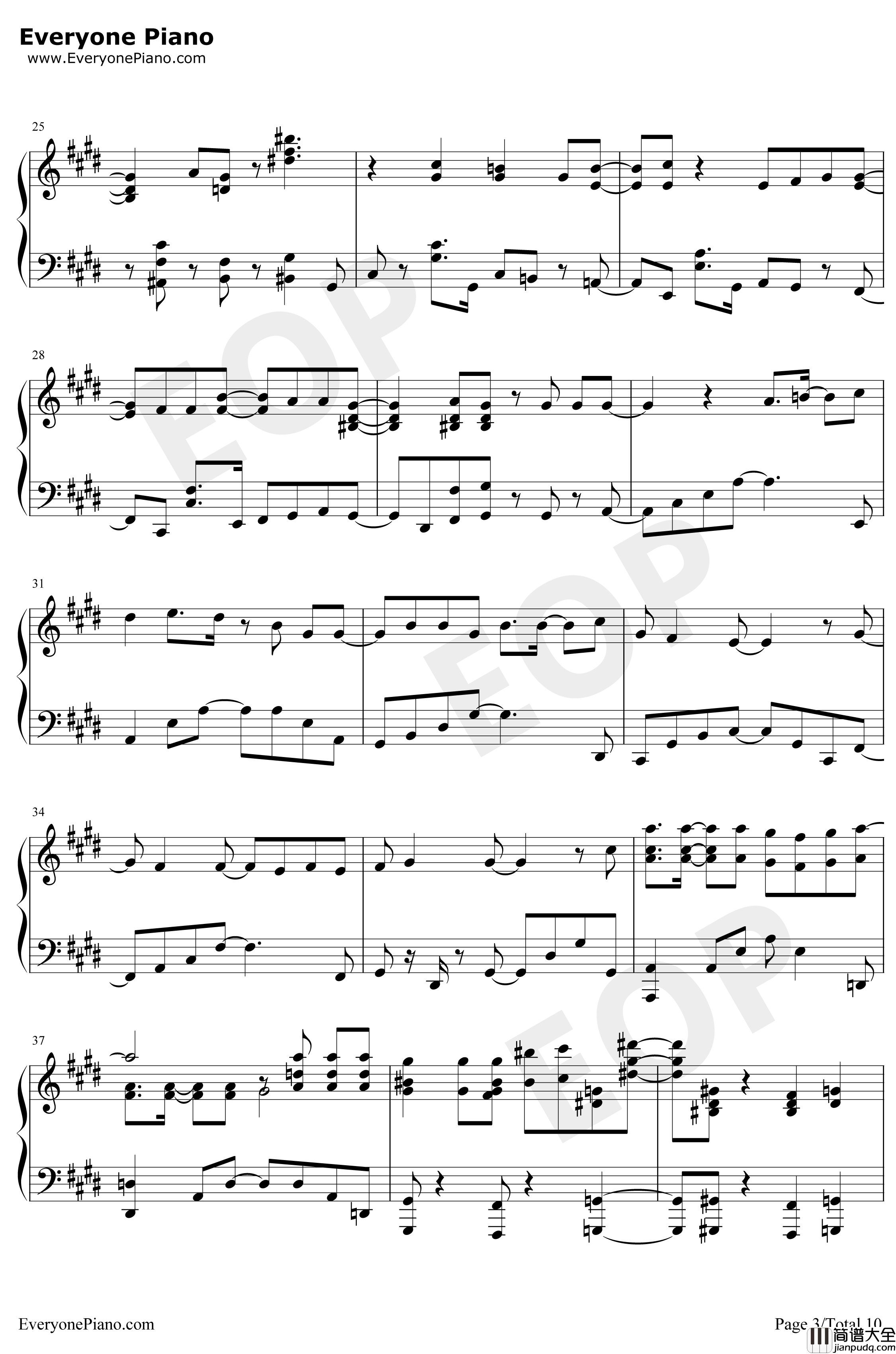 辉夜大小姐想让我告白天才们的恋爱头脑战OP钢琴谱_铃木雅之