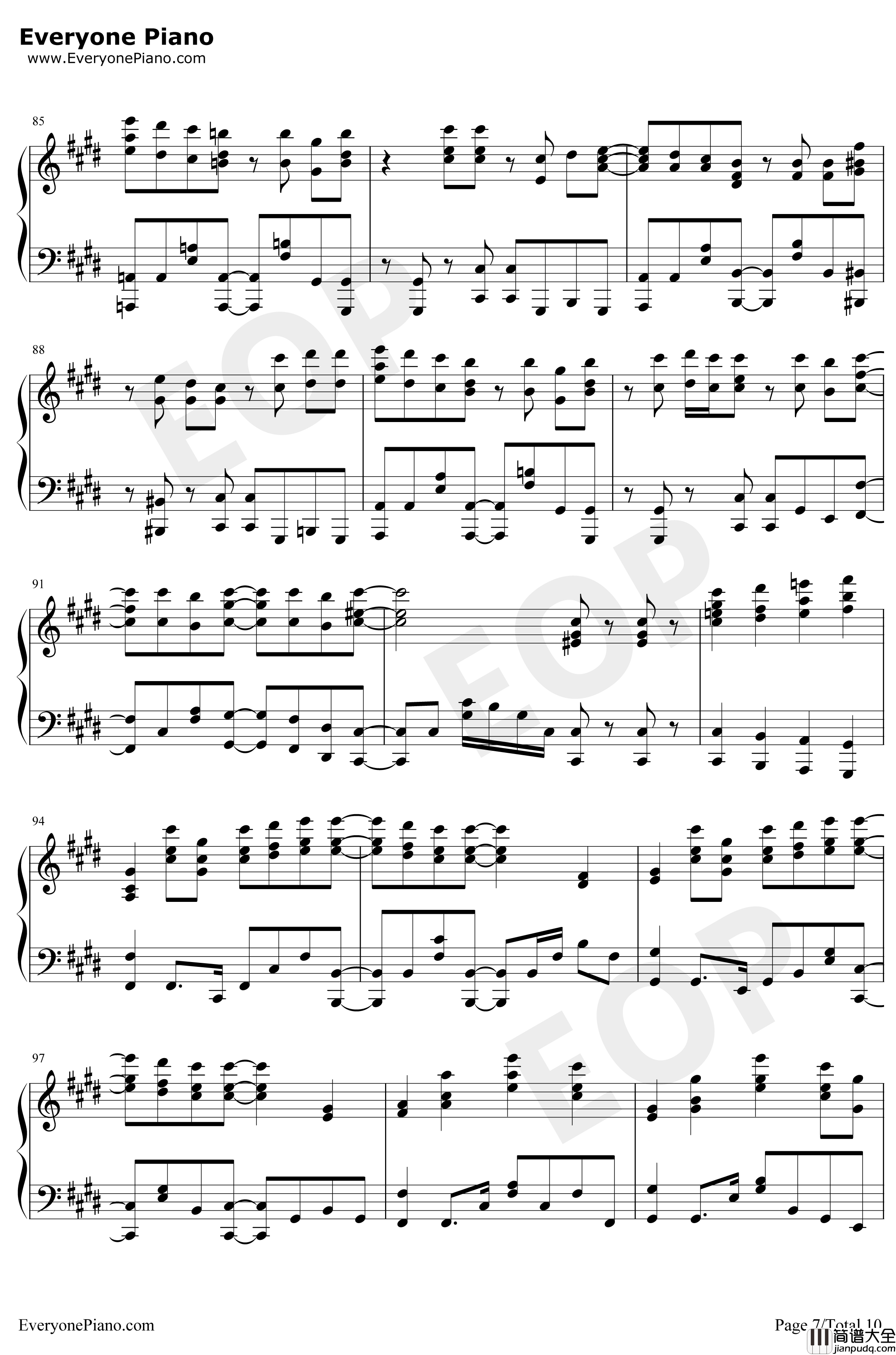 辉夜大小姐想让我告白天才们的恋爱头脑战OP钢琴谱_铃木雅之