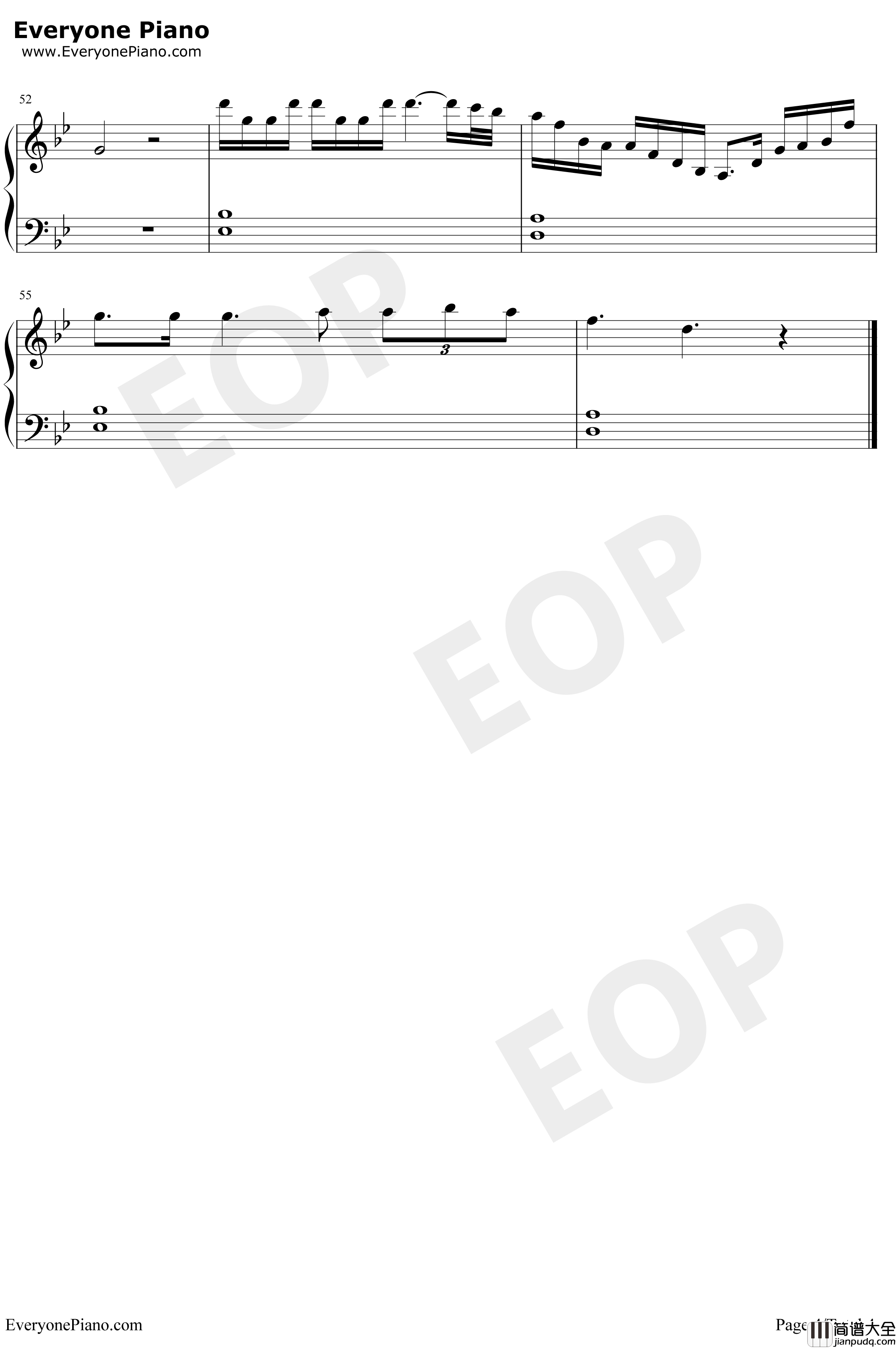 来不及说再见钢琴谱_艾辰_你已转身走远