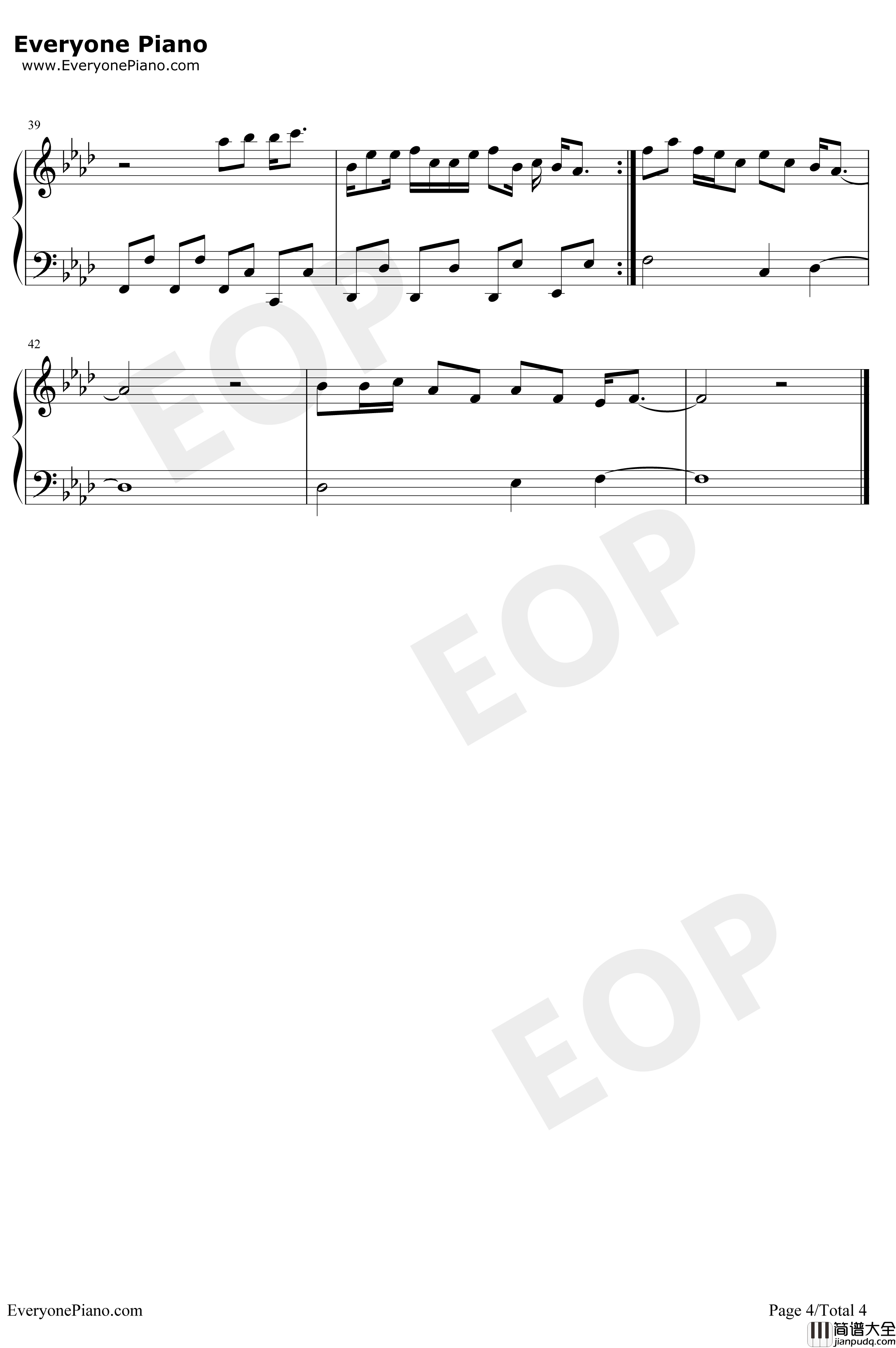 SOS钢琴谱_Avicii_Aloe_Blacc