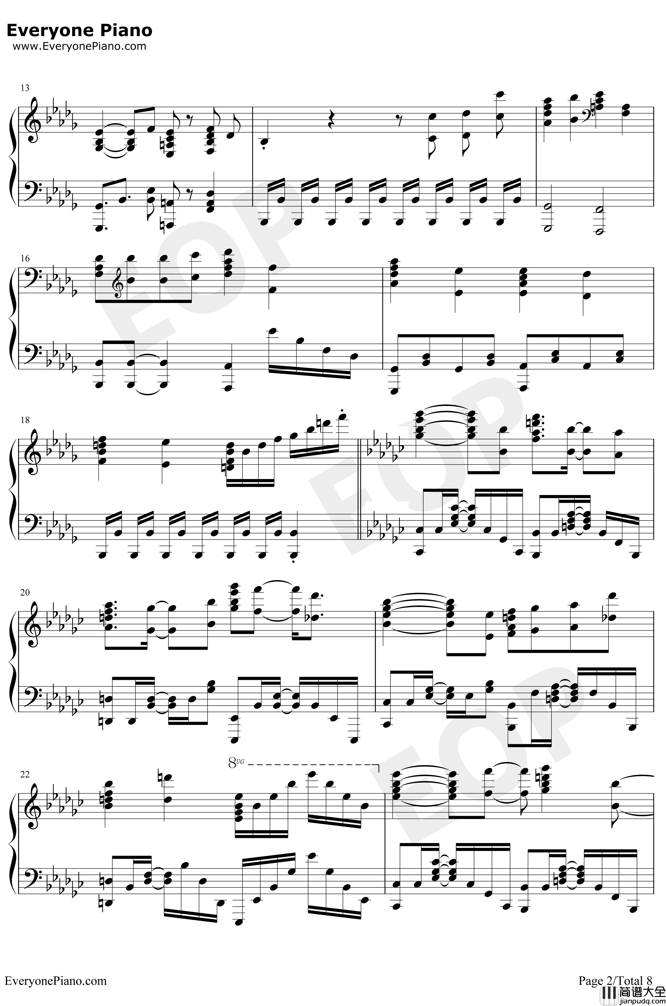 絶体絶命钢琴谱_CöshuNie_约定的梦幻岛ED