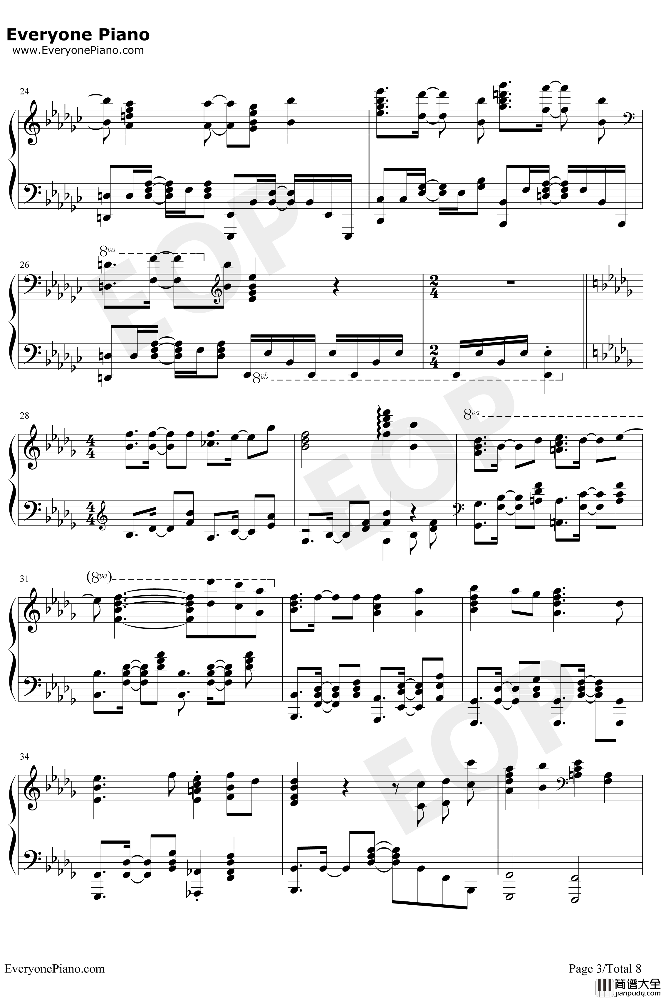 絶体絶命钢琴谱_CöshuNie_约定的梦幻岛ED