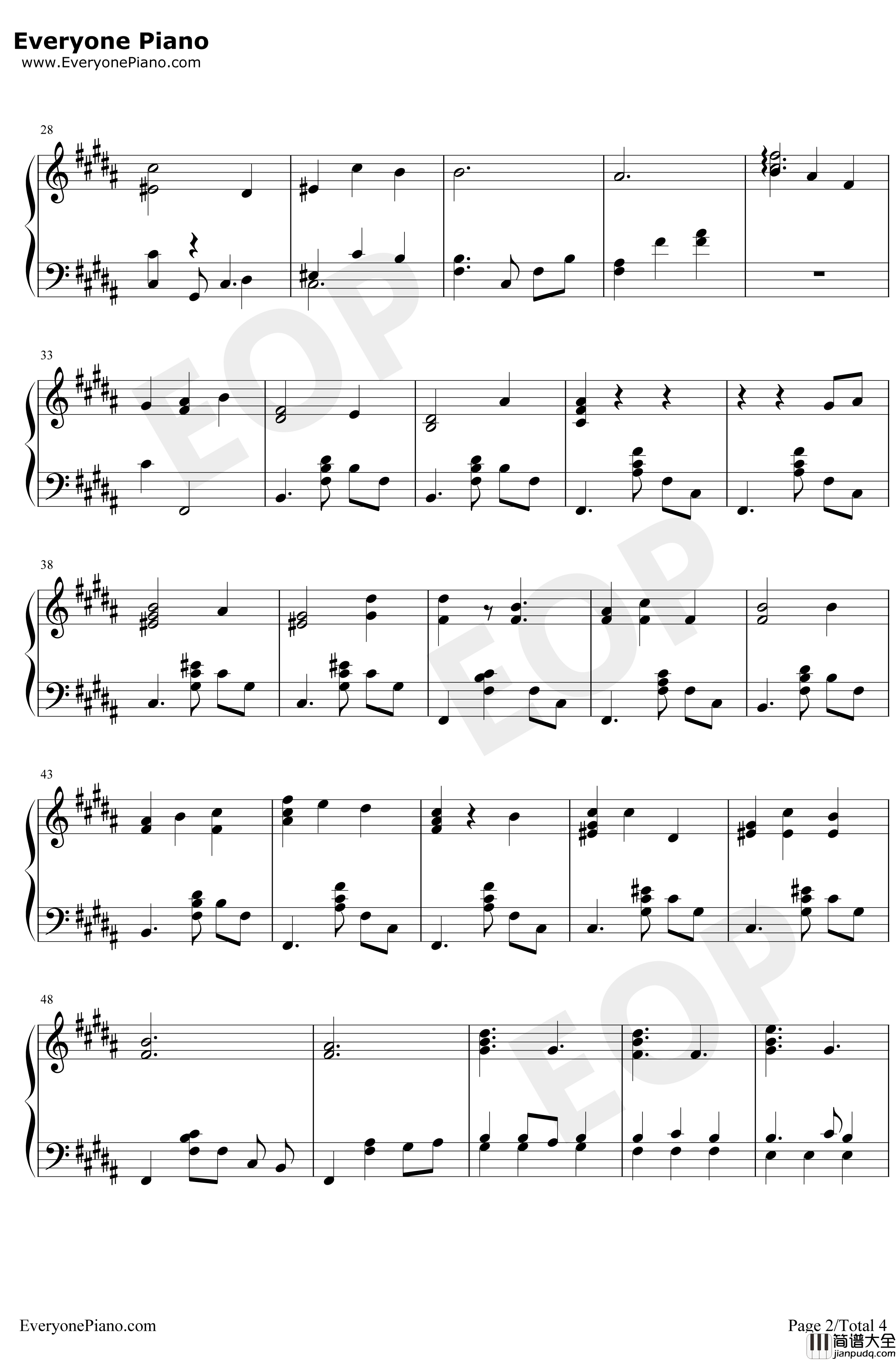 Lucky_Ending钢琴谱_Vickeblanka_水果篮子ED