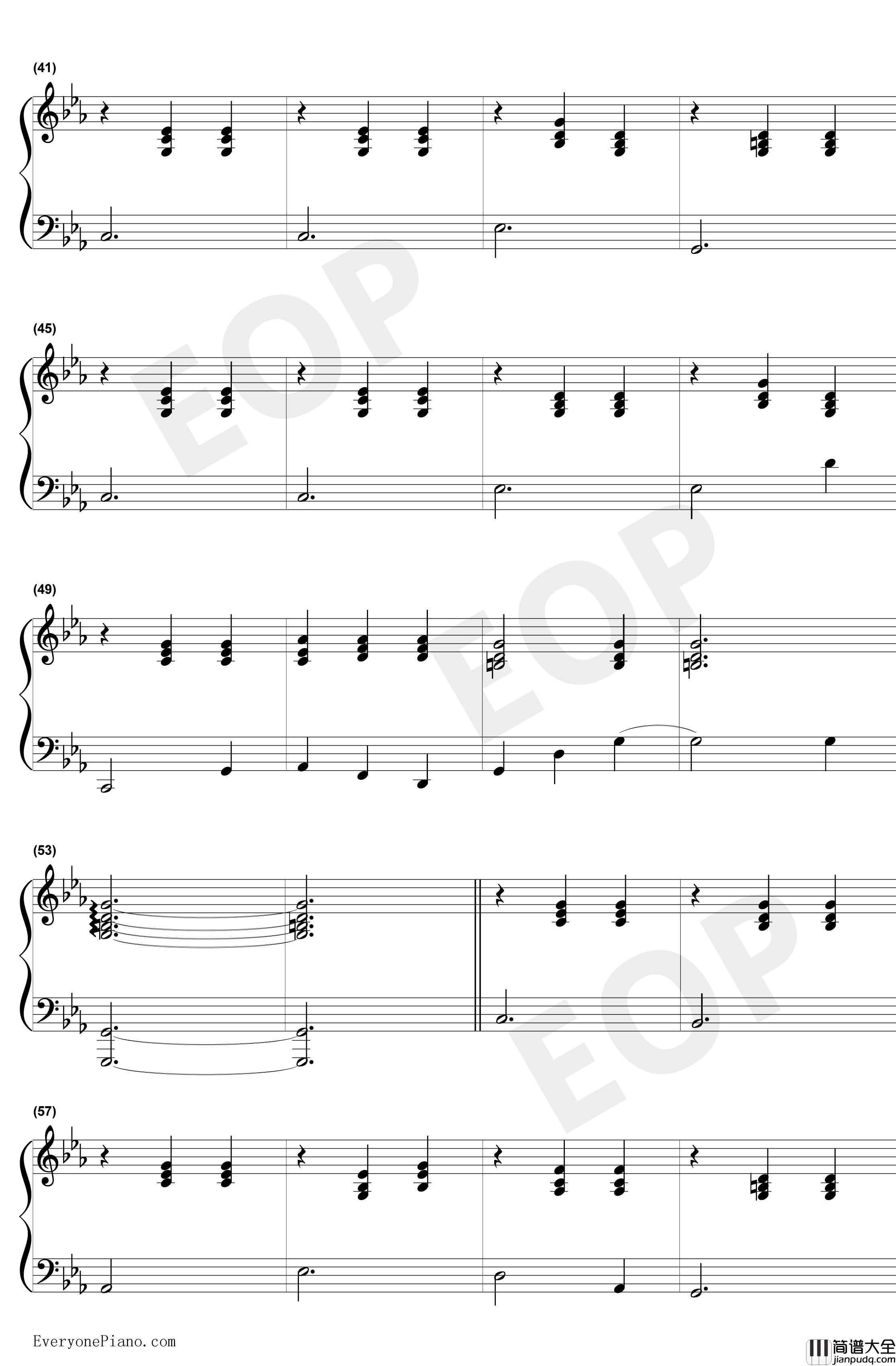 致青春钢琴谱_王菲_弹唱谱