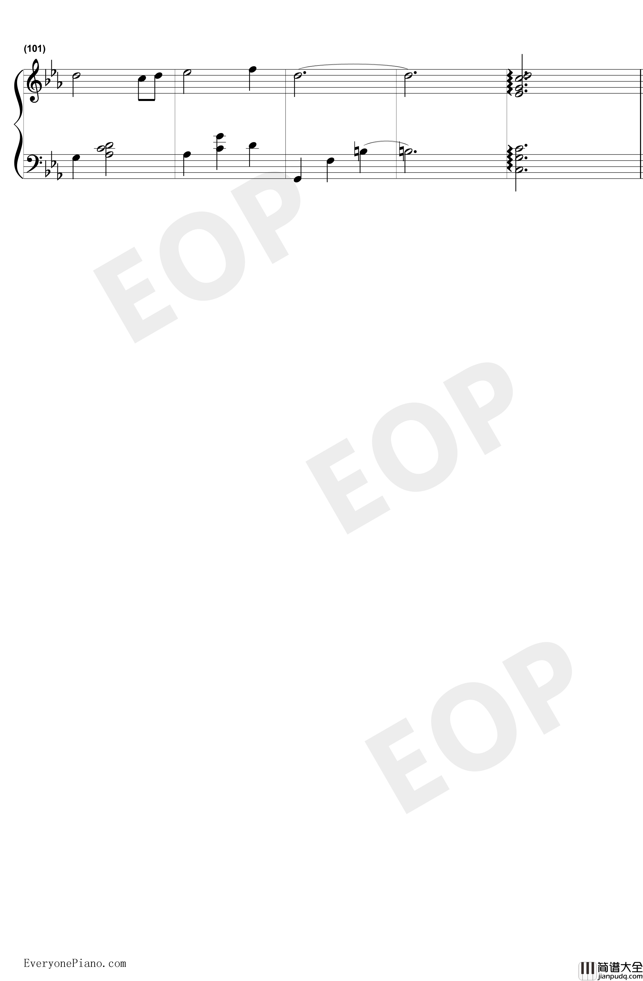 致青春钢琴谱_王菲_弹唱谱