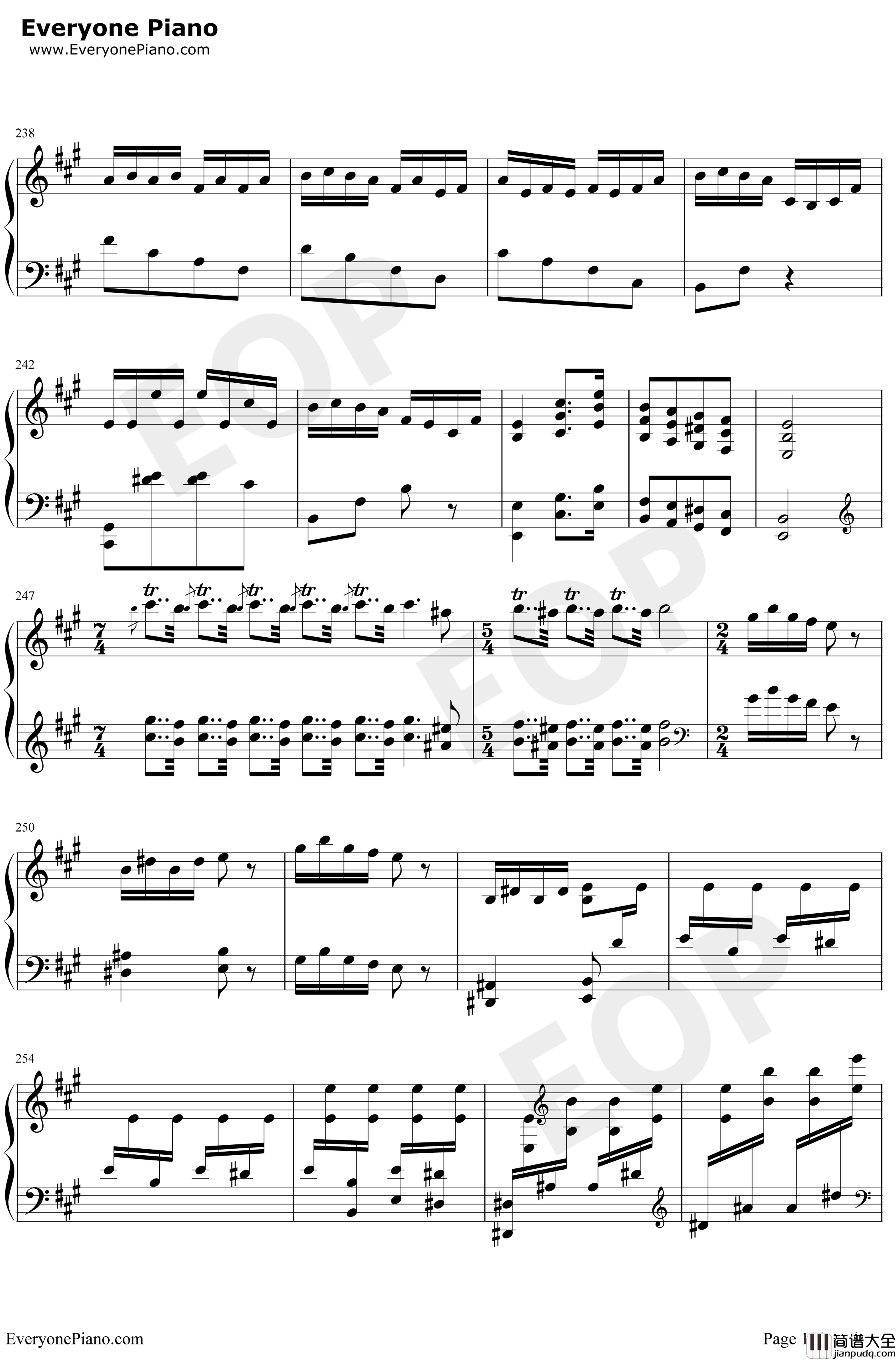 百鸟朝凤钢琴谱_王建中