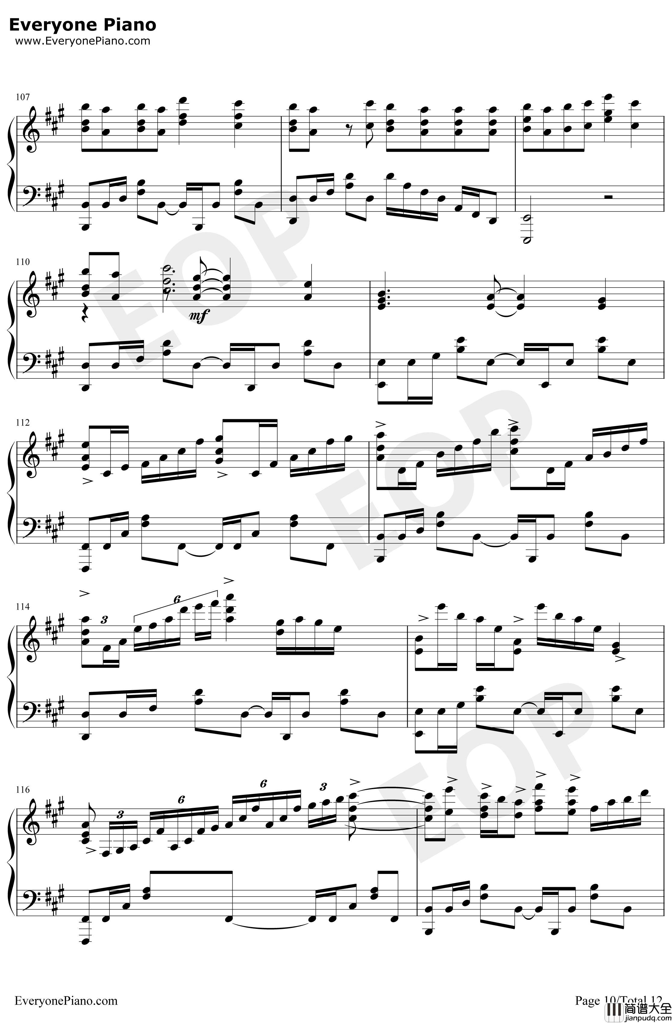 カワキヲアメク钢琴谱_美波_家有女友OP