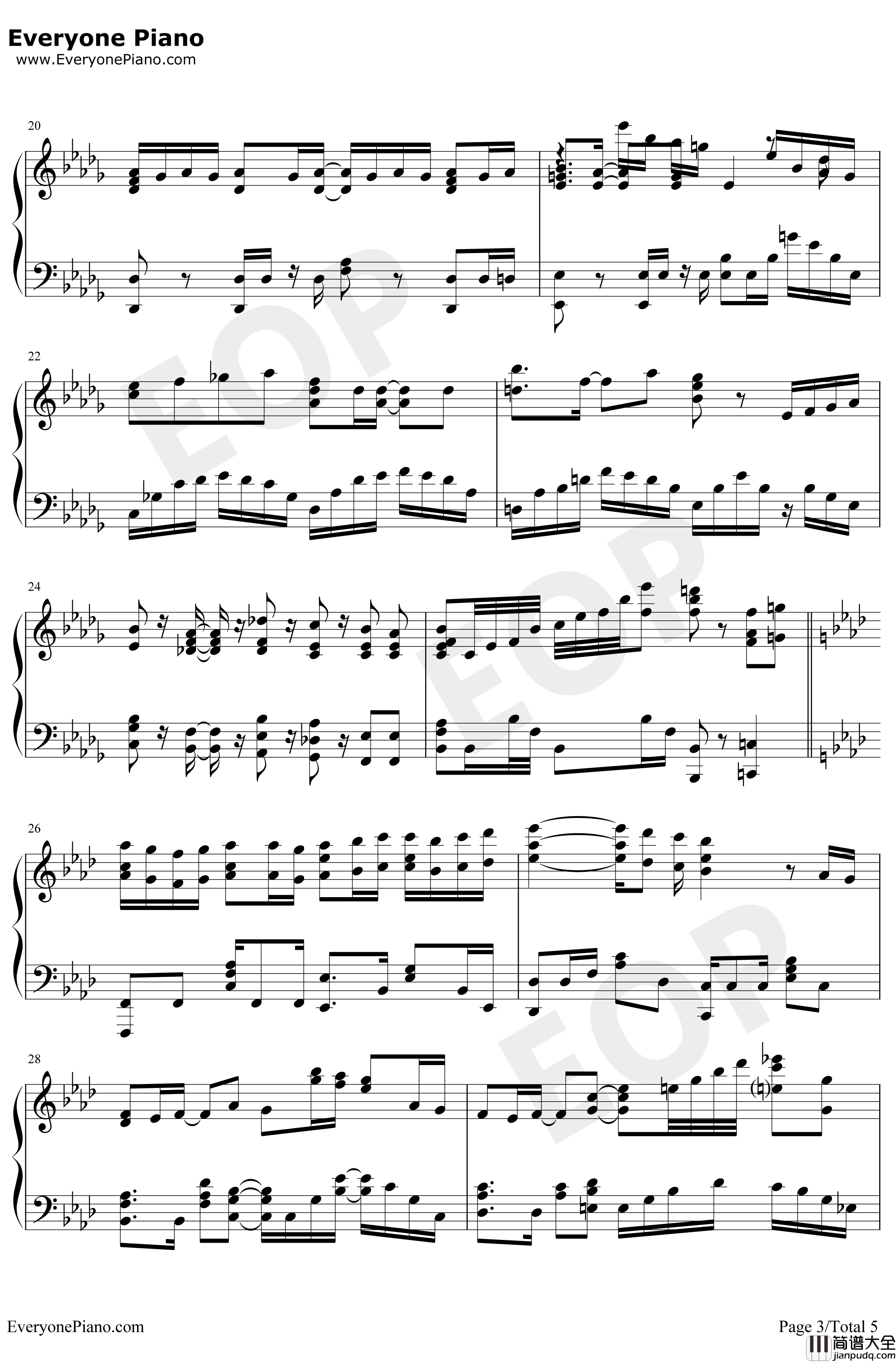 Sign钢琴谱_内田彩_五等分的新娘ED