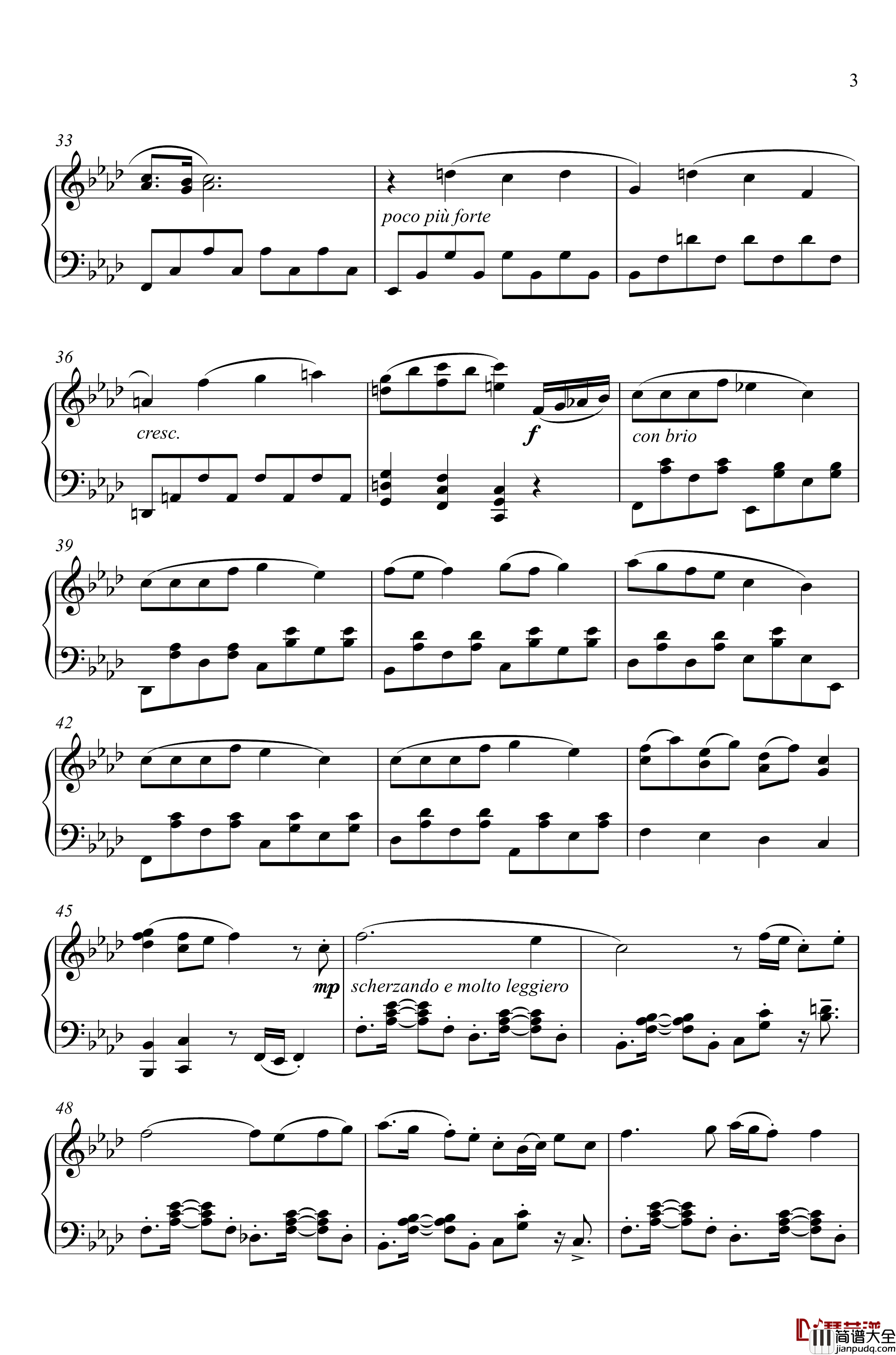 加州清光_近侍曲钢琴谱_简易版_刀剑乱舞