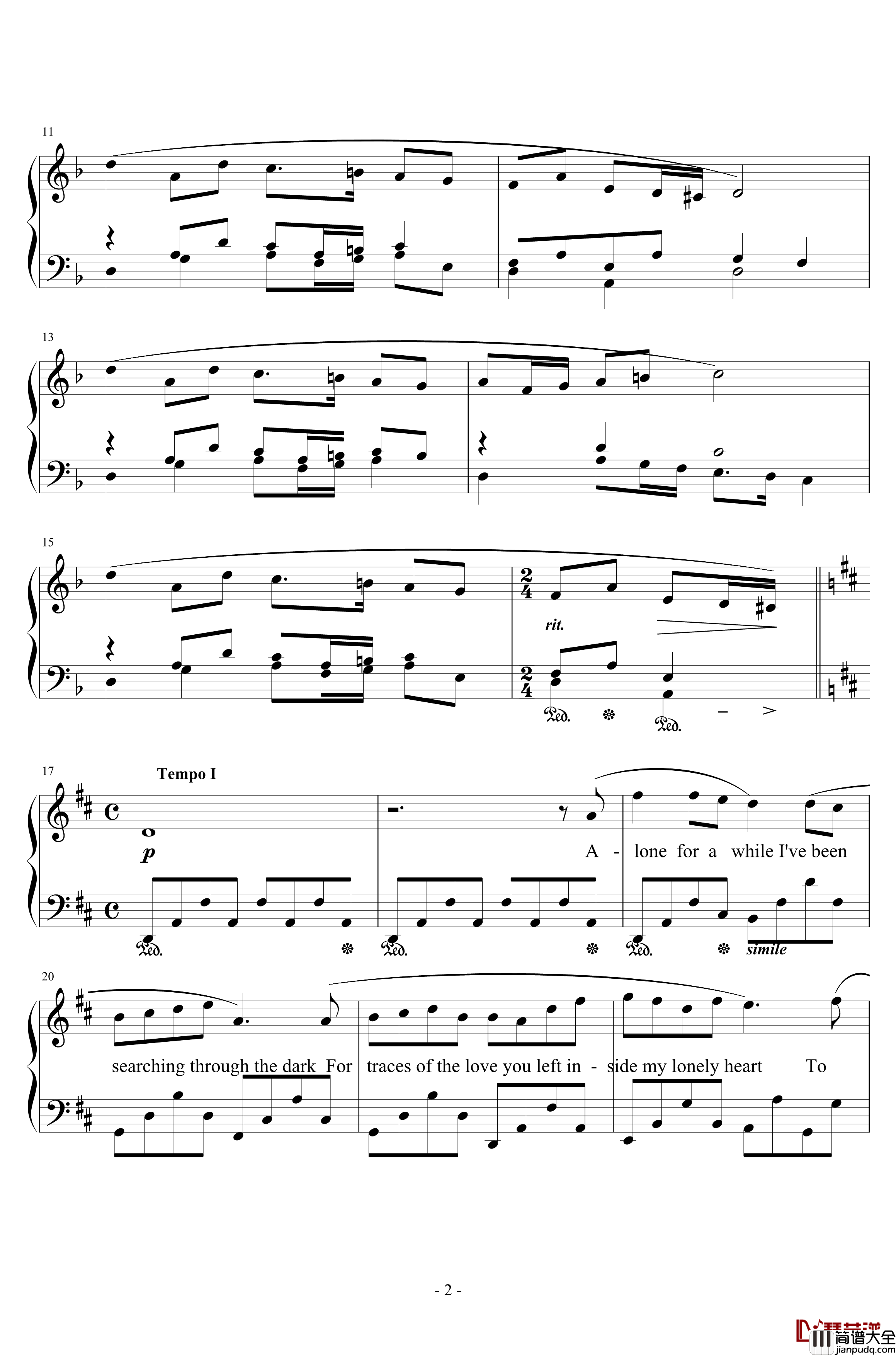 Melodies_of_Life钢琴谱_Susan_Calloway_A_Place_to_Call_Home