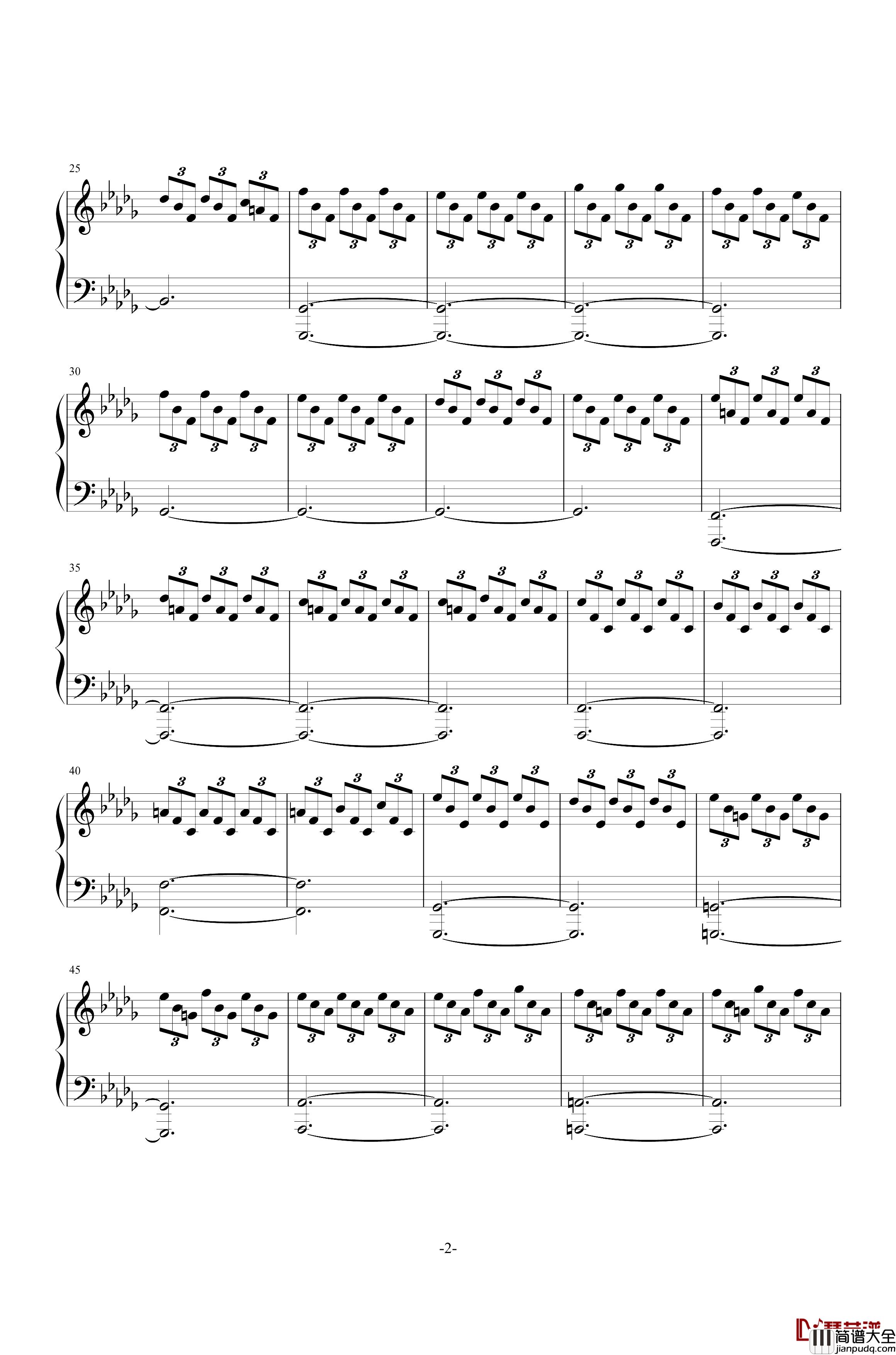 千年の孤独钢琴谱_东方_Everfades