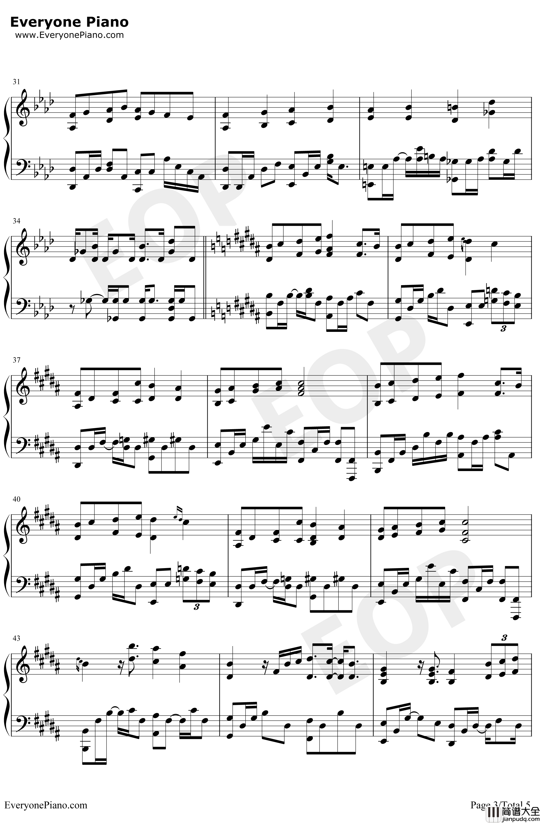 寂寞还是你钢琴谱_萧敬腾