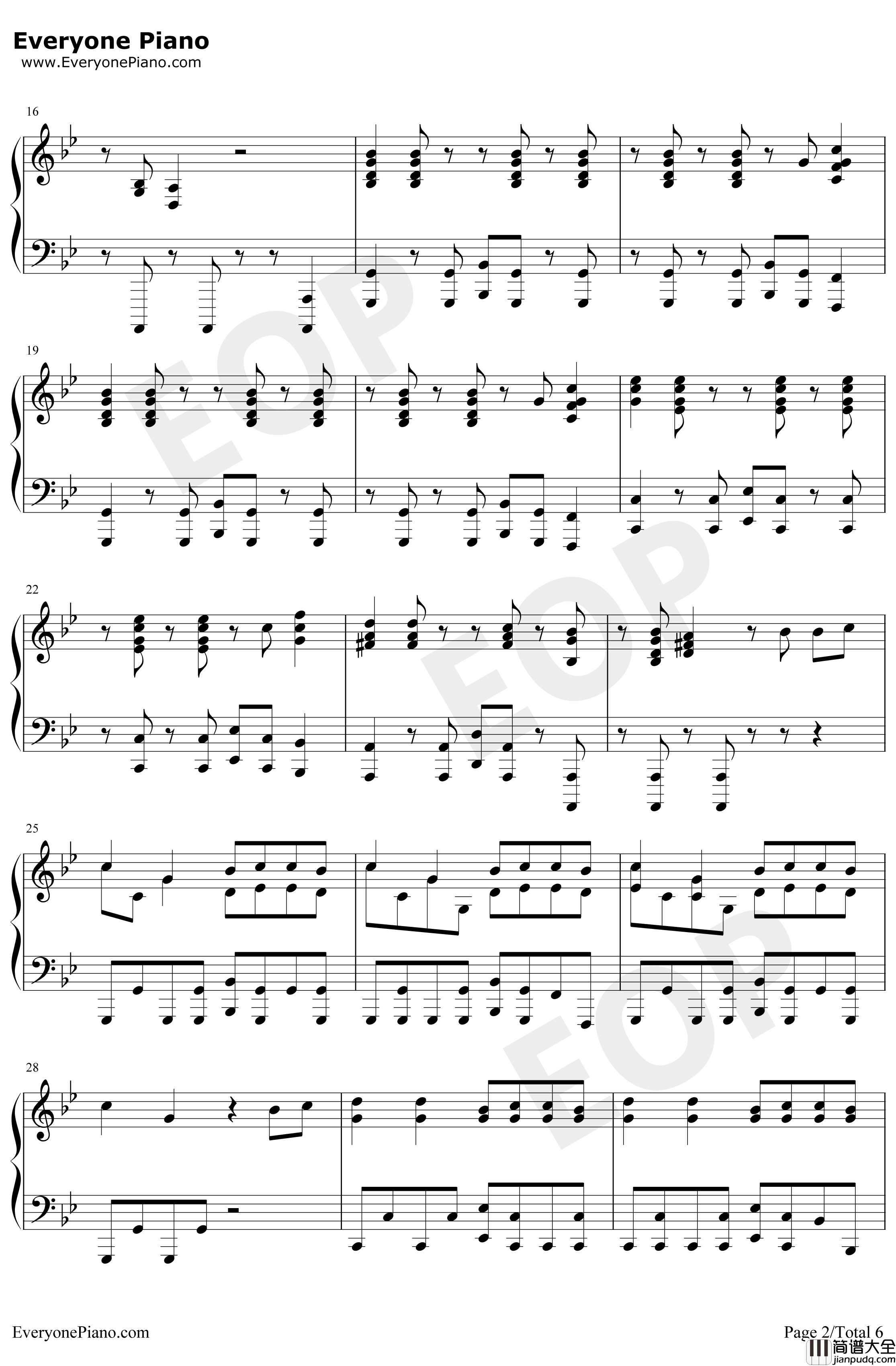 Bad_Guy钢琴谱_BillieEilish