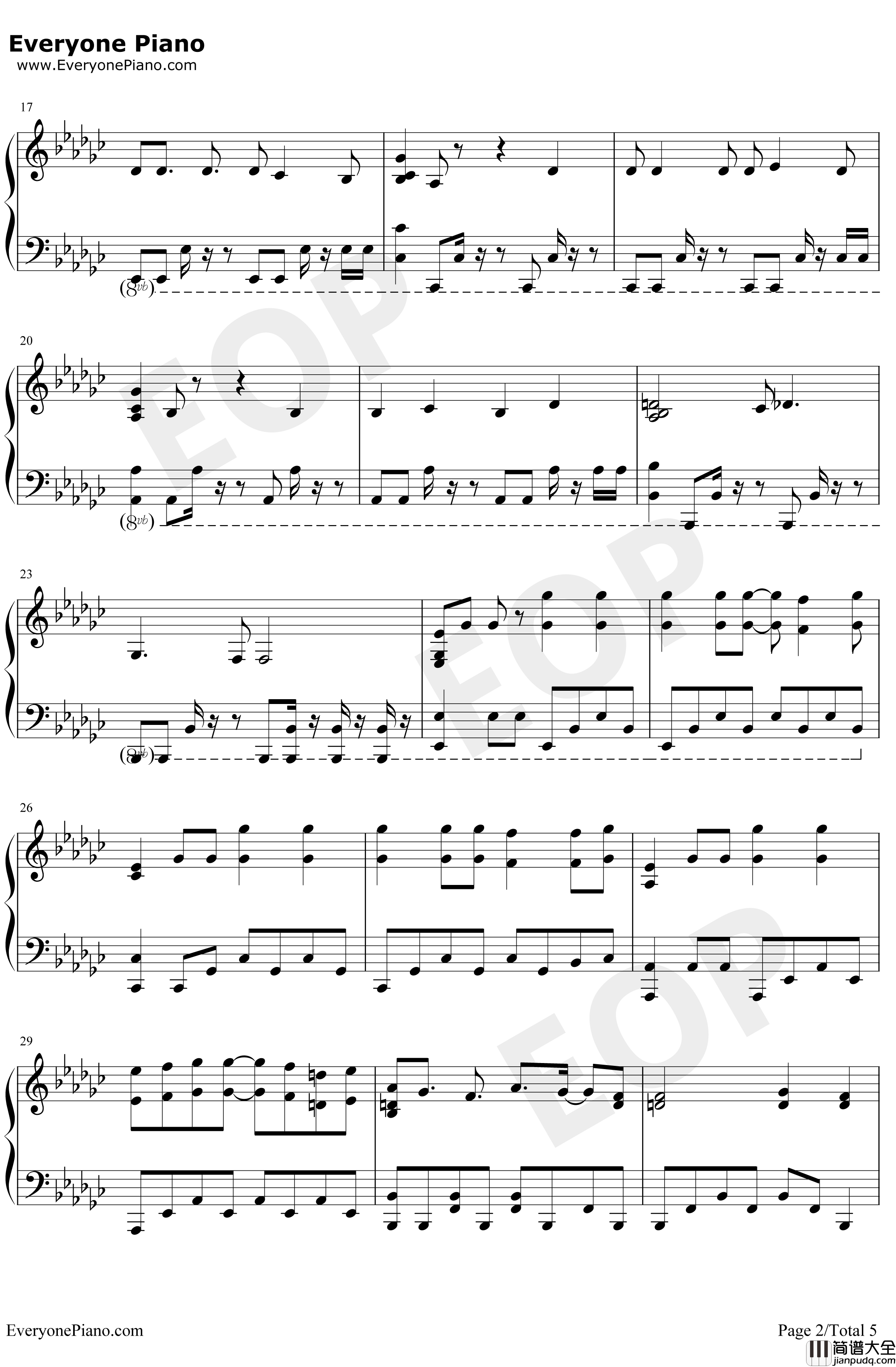 Black_Rover钢琴谱_Bickeblanka_黑色五叶草OP3