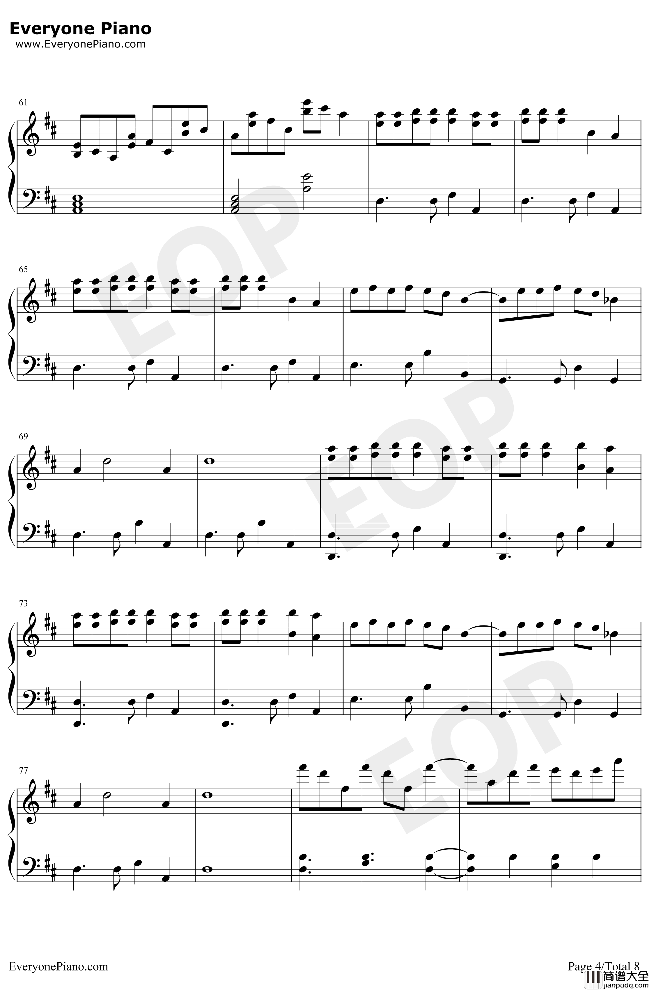 中国狂想曲钢琴谱_马克西姆