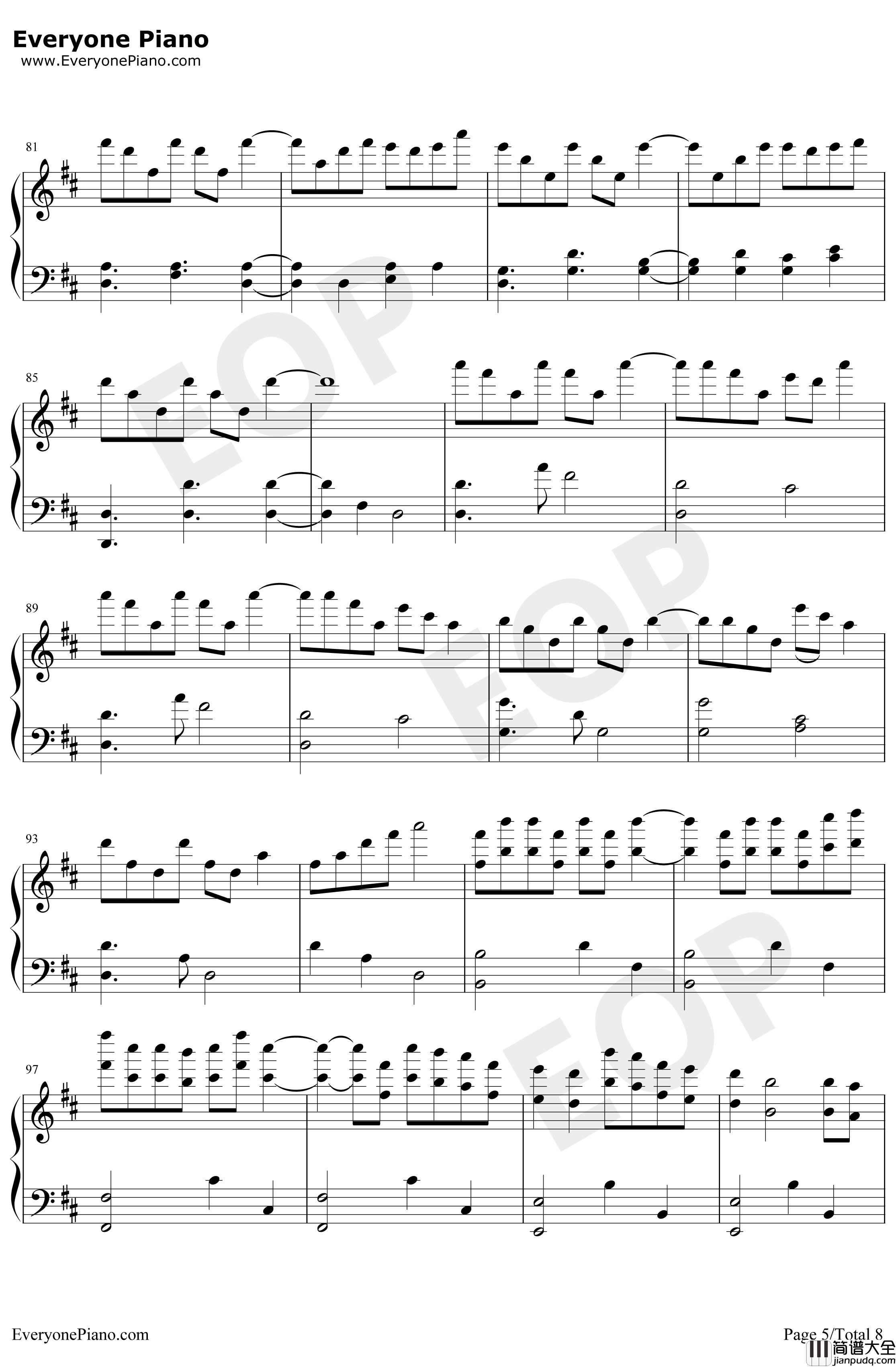 中国狂想曲钢琴谱_马克西姆