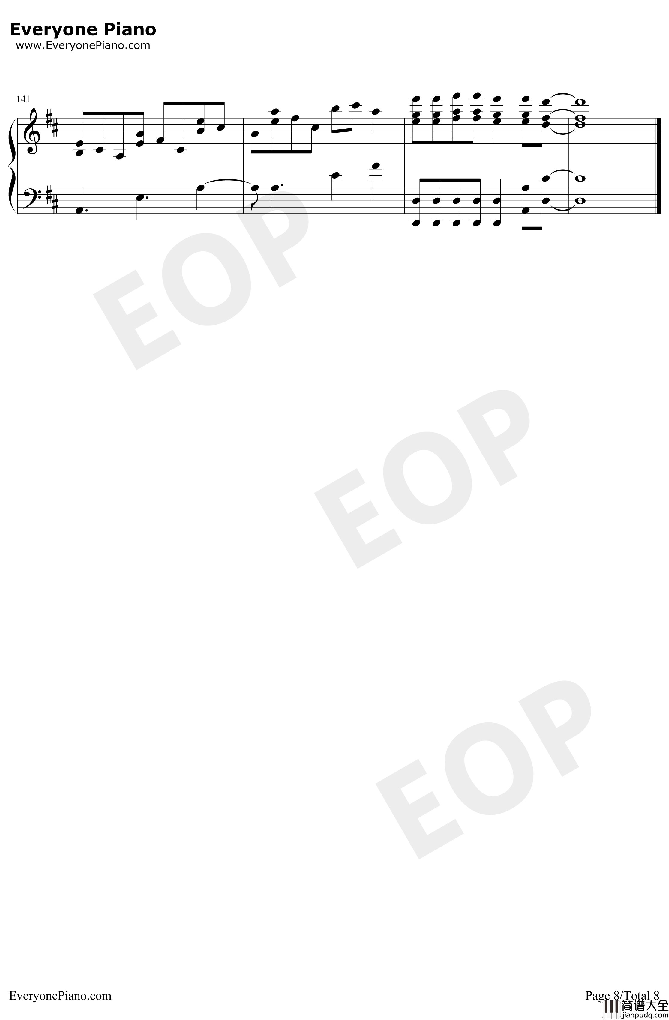 中国狂想曲钢琴谱_马克西姆