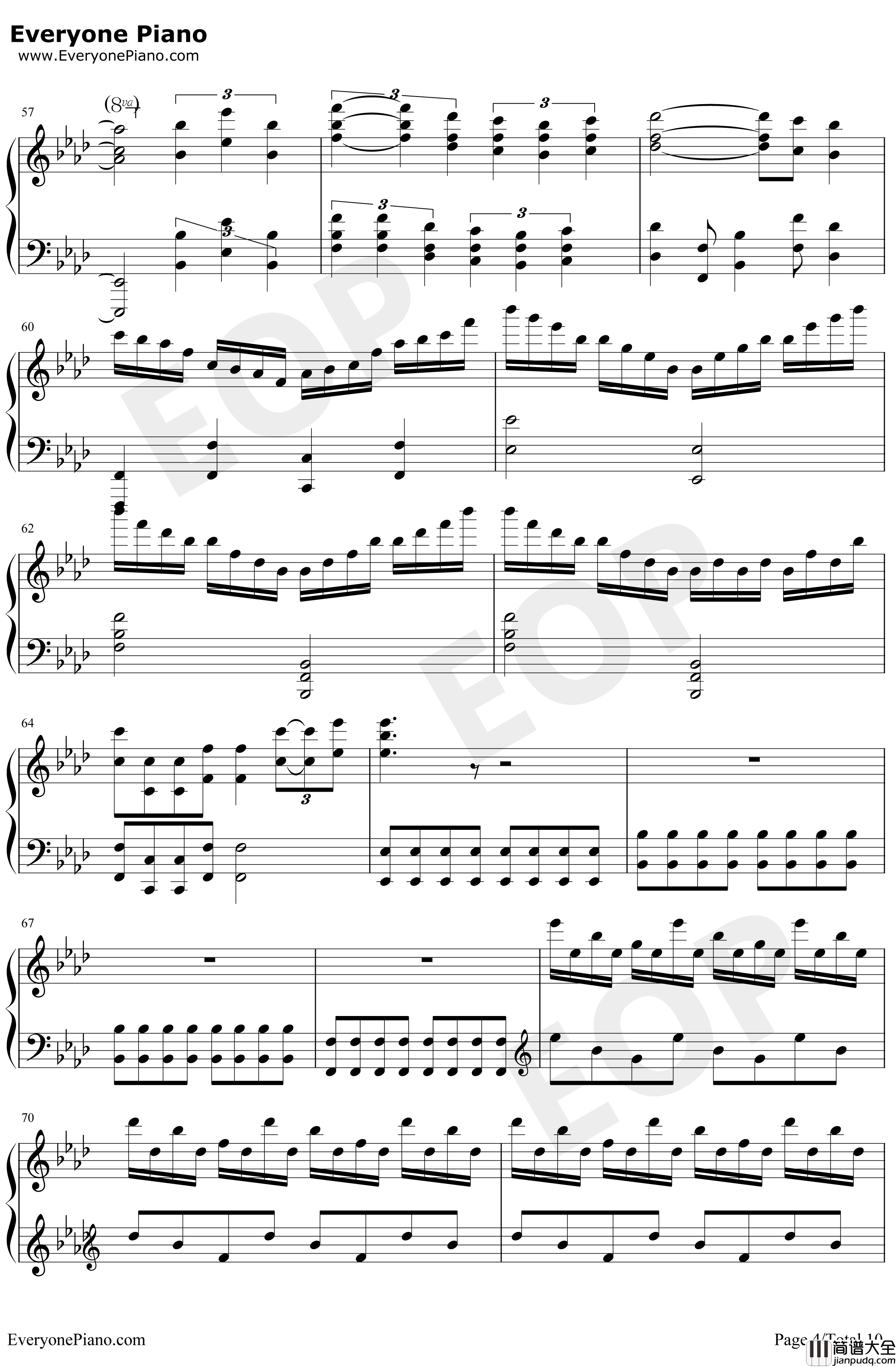 Clocks钢琴谱_马克西姆