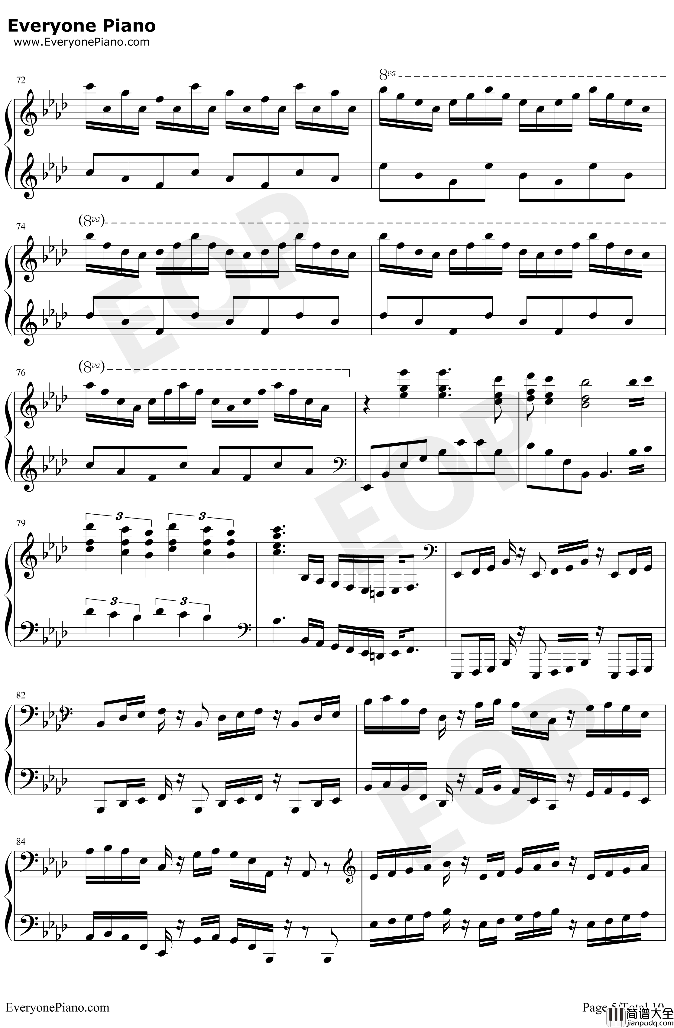 Clocks钢琴谱_马克西姆