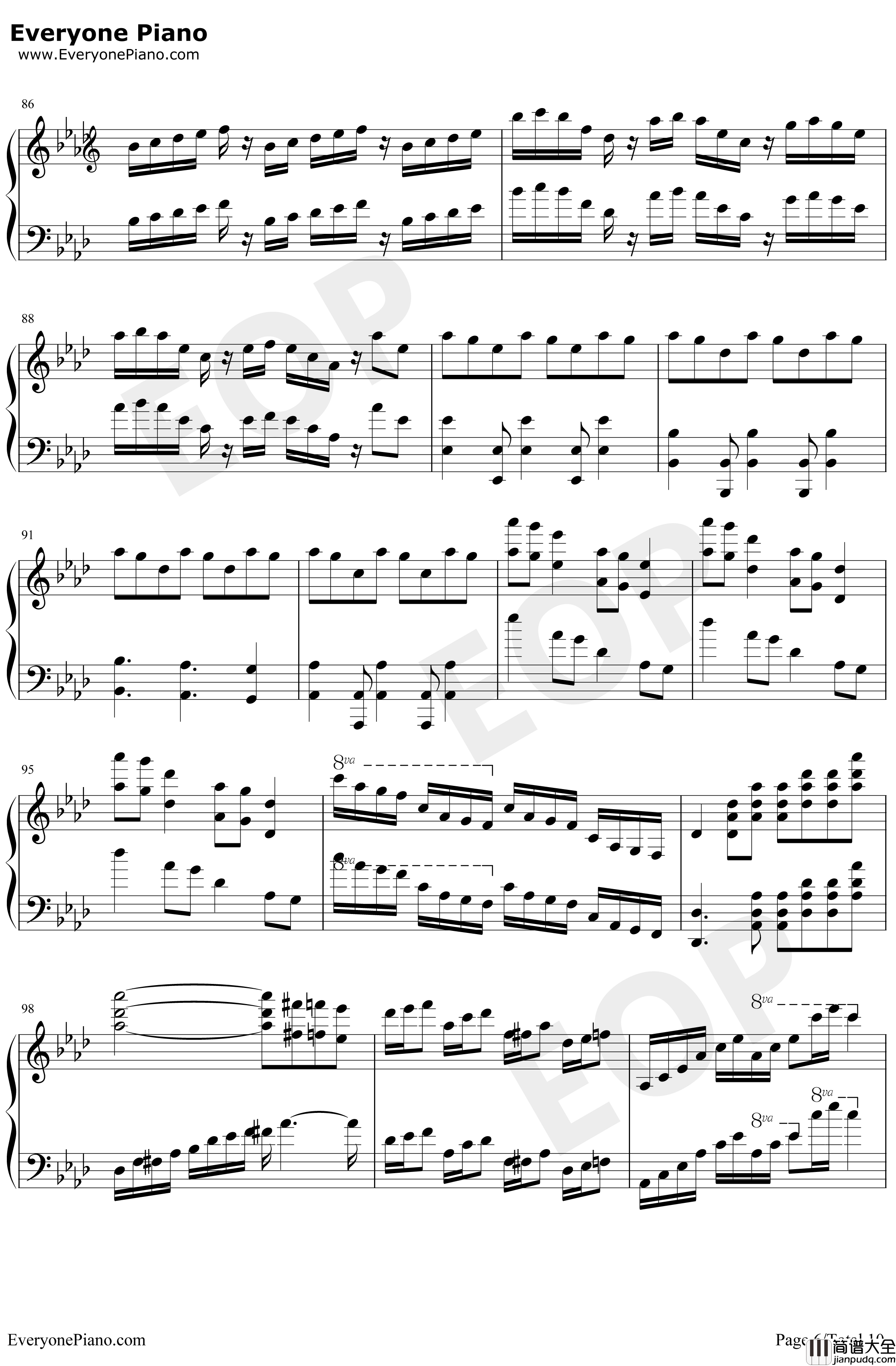 Clocks钢琴谱_马克西姆