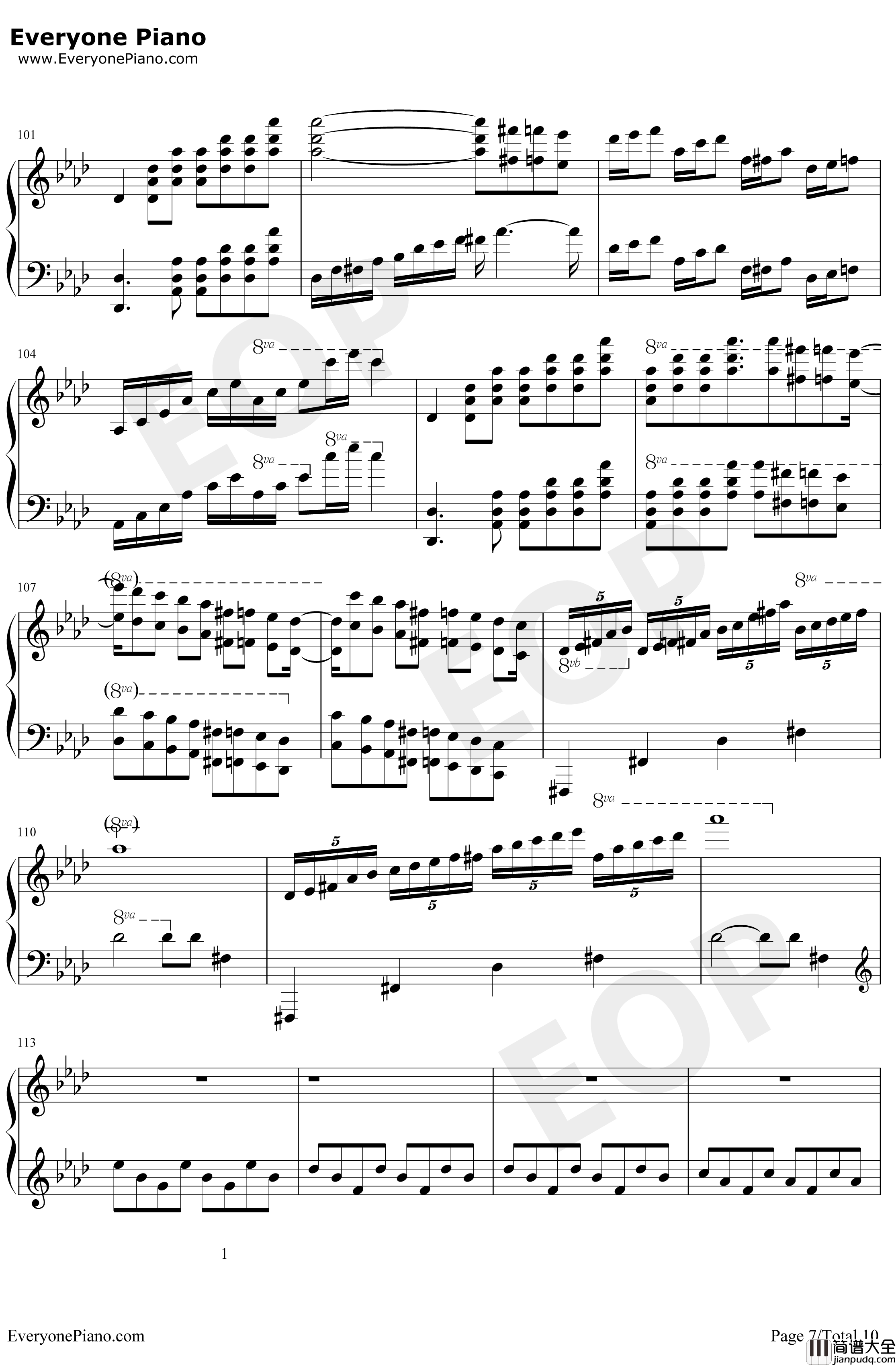 Clocks钢琴谱_马克西姆