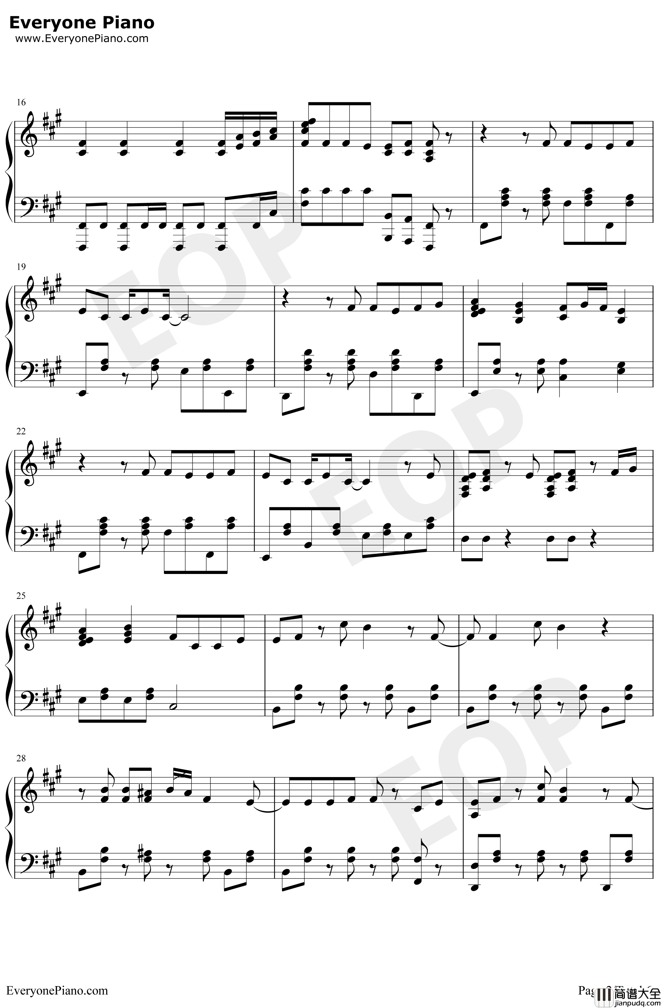 极乐净土钢琴谱_GARNiDELiA_合音版